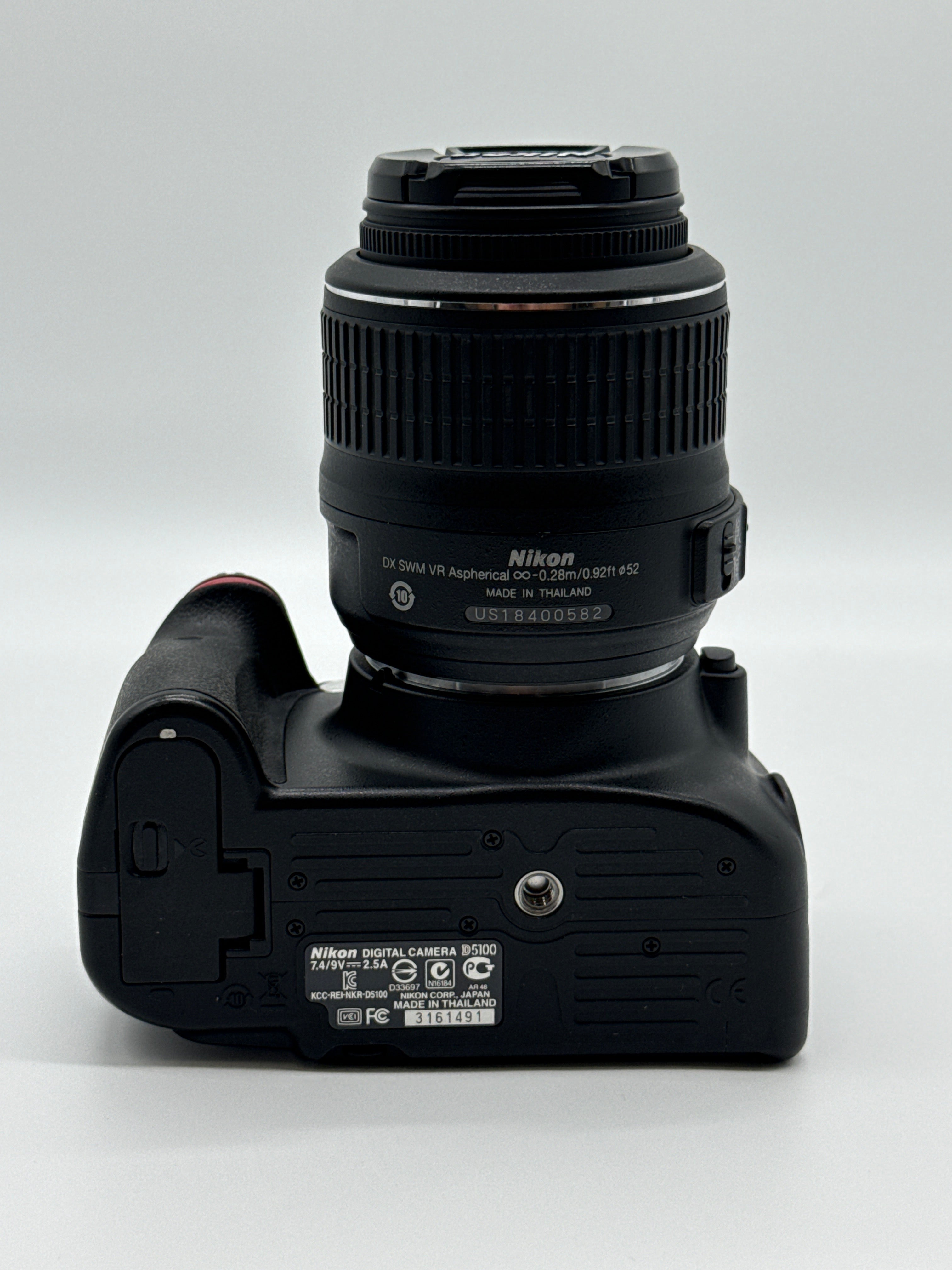 Nikon D5100 DSLR Camera 3.1x Optical Zoom 16.2MP Black with 18-55mm AF-S DX VR Lens