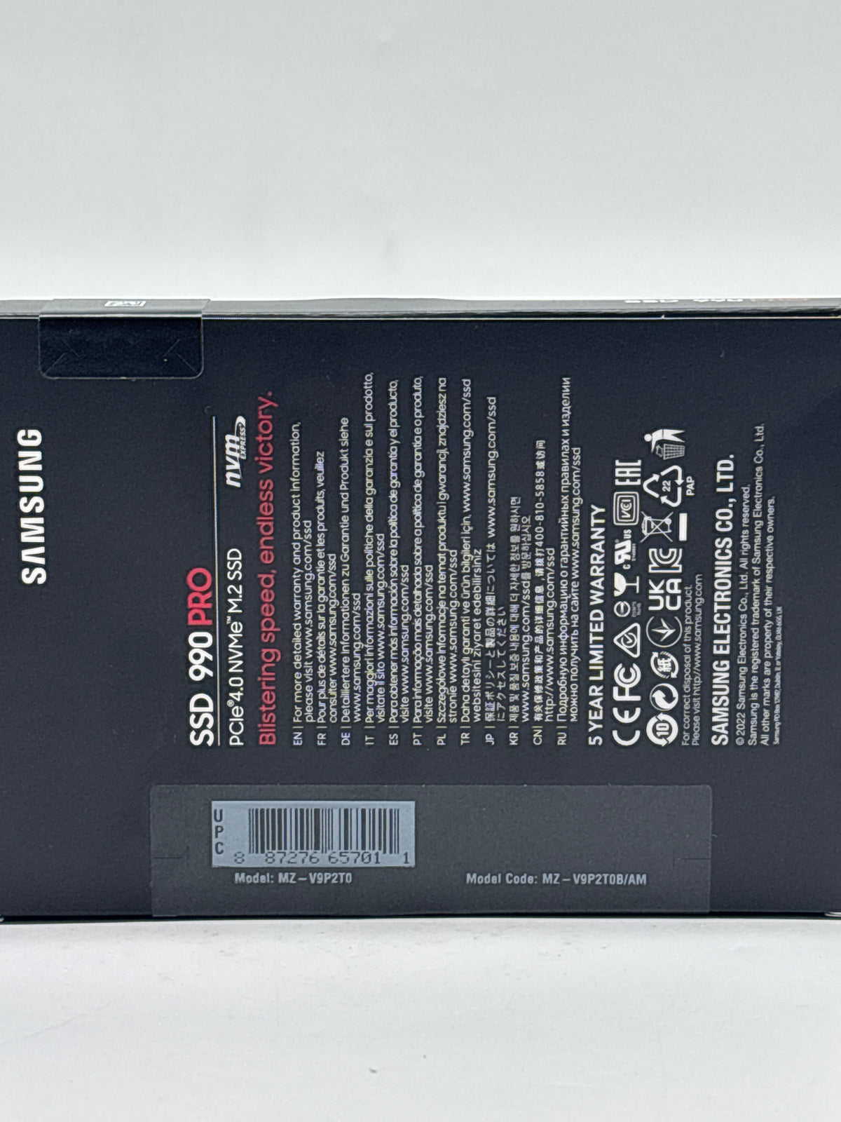 Samsung 990 PRO 2TB NVMe M.2 SSD PCIe 4.0 MZ-V9P2T0B/AM - New
