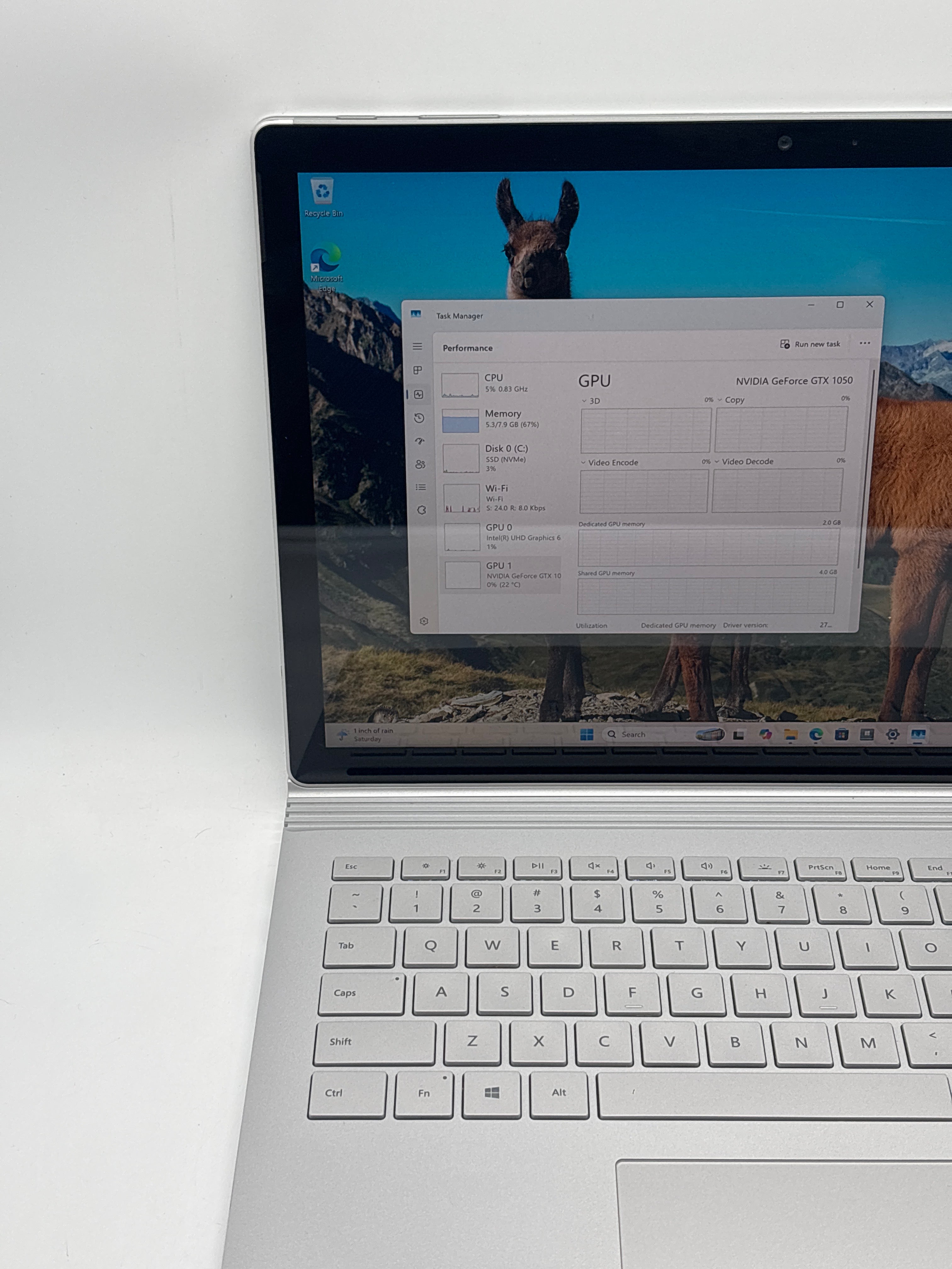 Microsoft Surface Book 2 i7-8650U 8GB RAM 256GB SSD GTX 1050