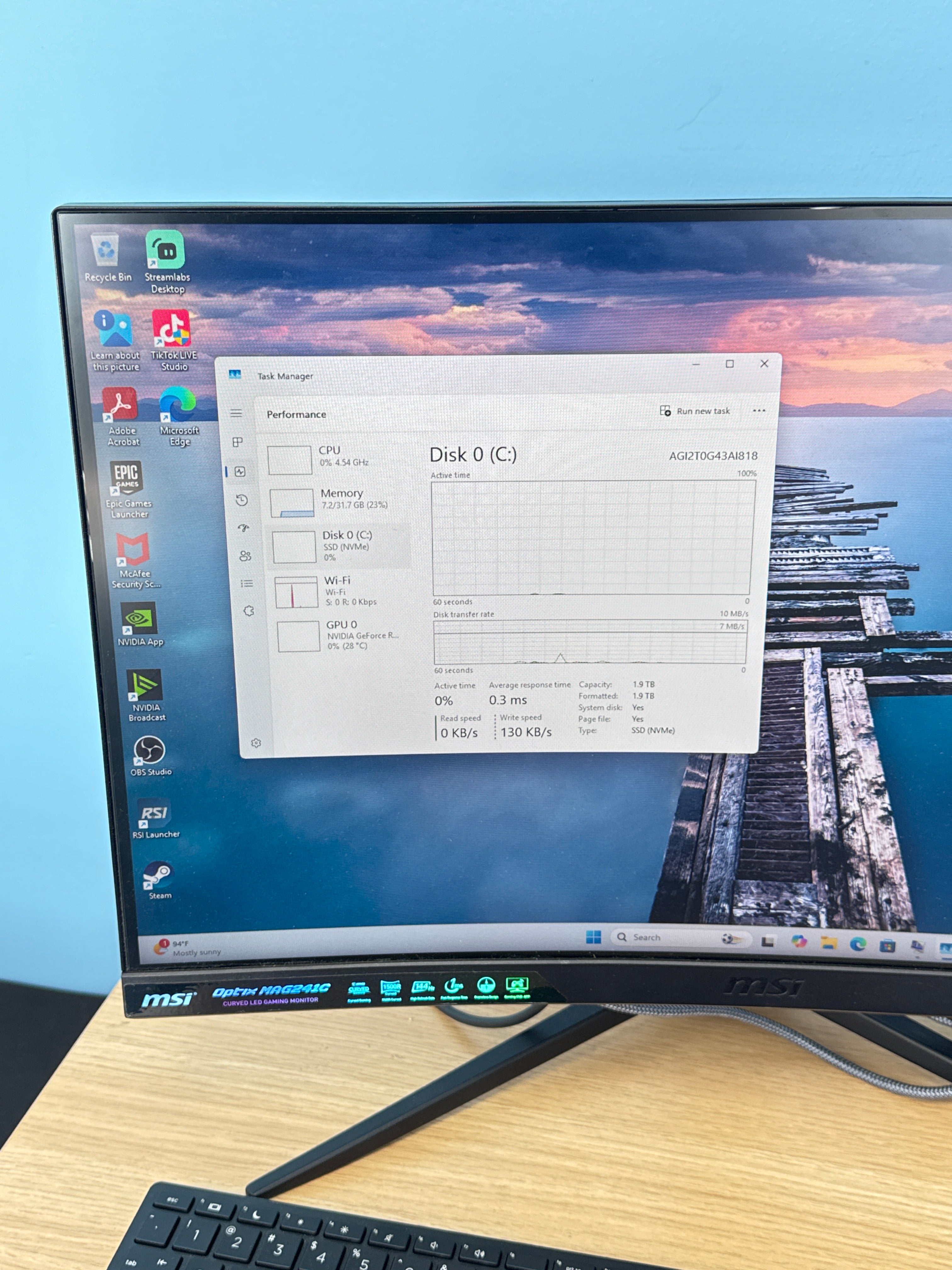 CyberpowerPC C-Series i7-14700F 32GB RAM DDR5 2TB SSD RTX 5070 - Used