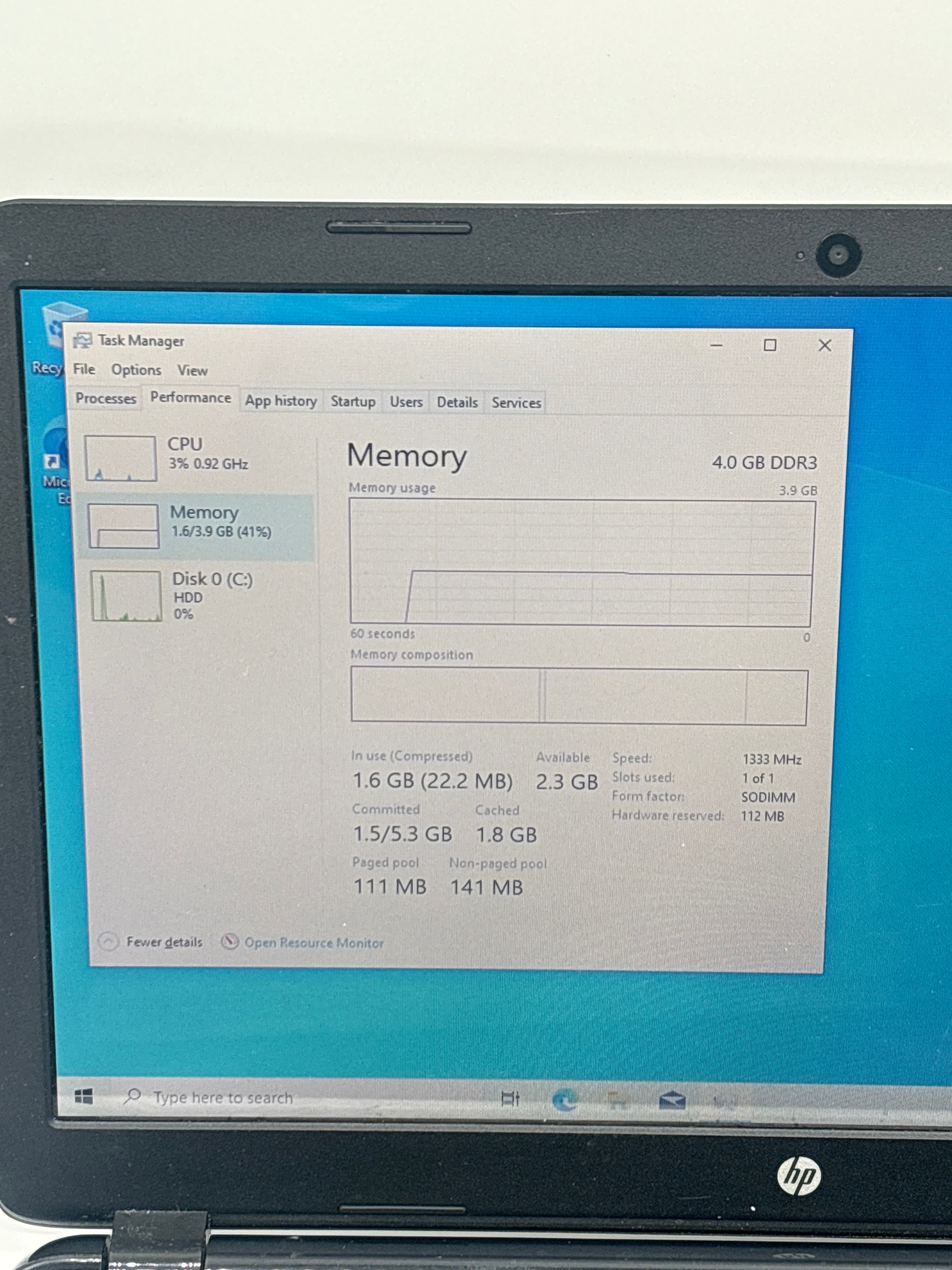 HP 15-r029wm Intel Pentium 4GB RAM 500GB SSD - For Parts (BAD BATTERY)