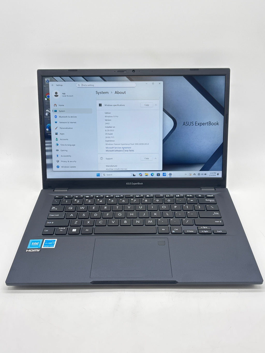 Asus Expertbook B1402CG Intel N100 4GB RAM 128GB SSD