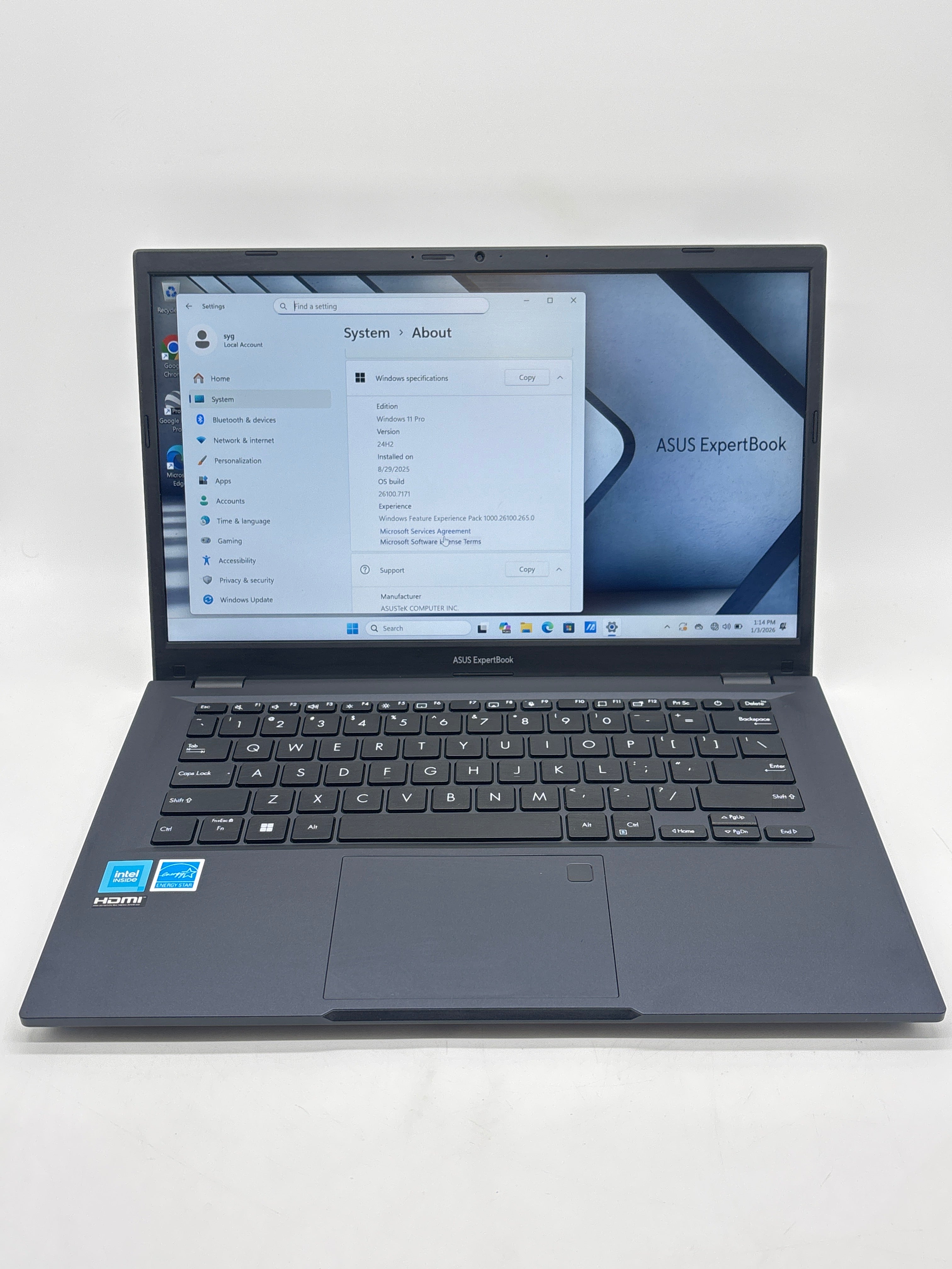 Asus Expertbook B1402CG Intel N100 4GB RAM 128GB SSD
