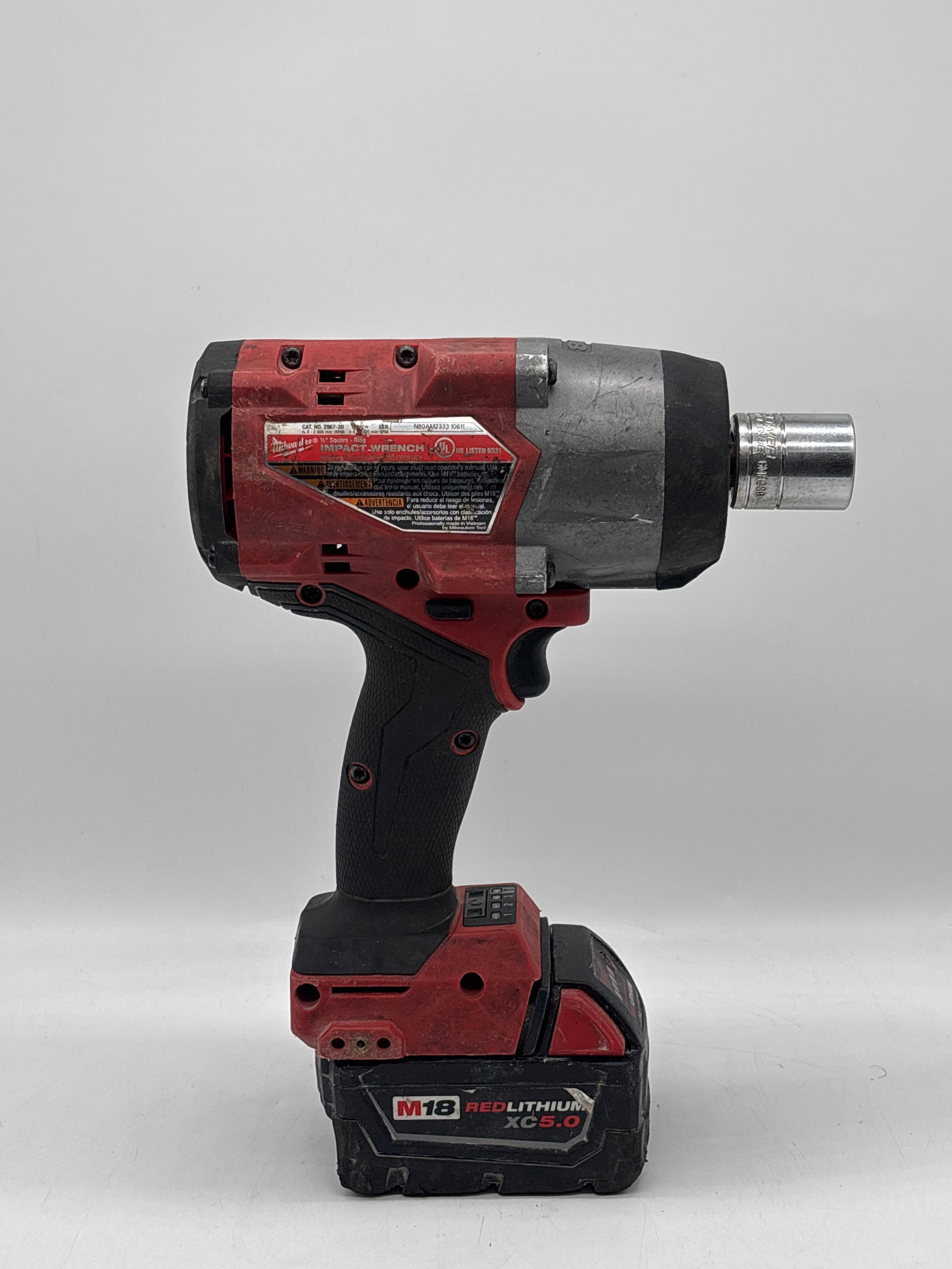 Milwaukee 2967-20 1/2 Square Ring Impact Wrench M18 With Battery