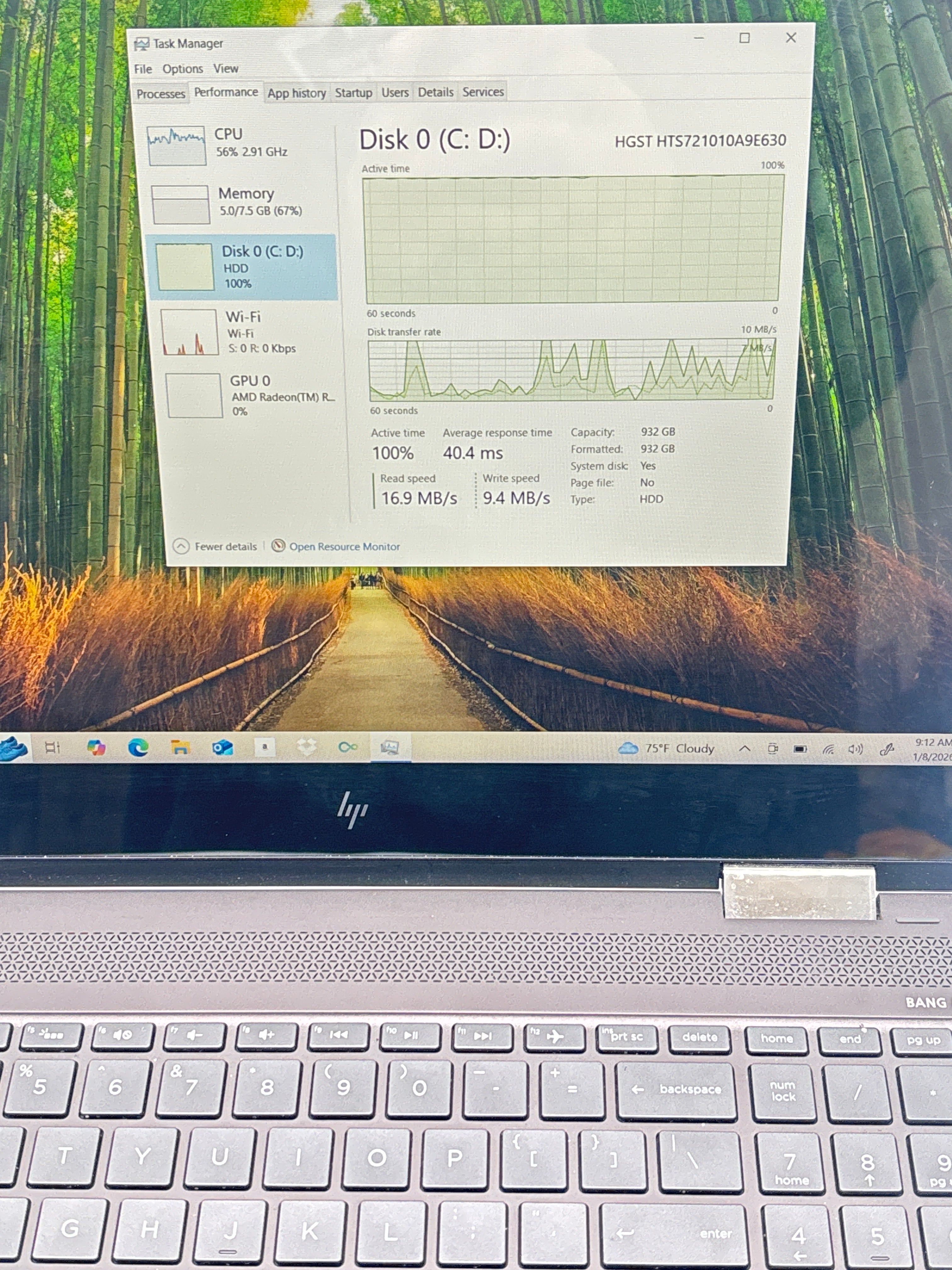 HP Envy x360 15m-bq021dx AMD FX 9800P 8GB RAM 1TB HDD