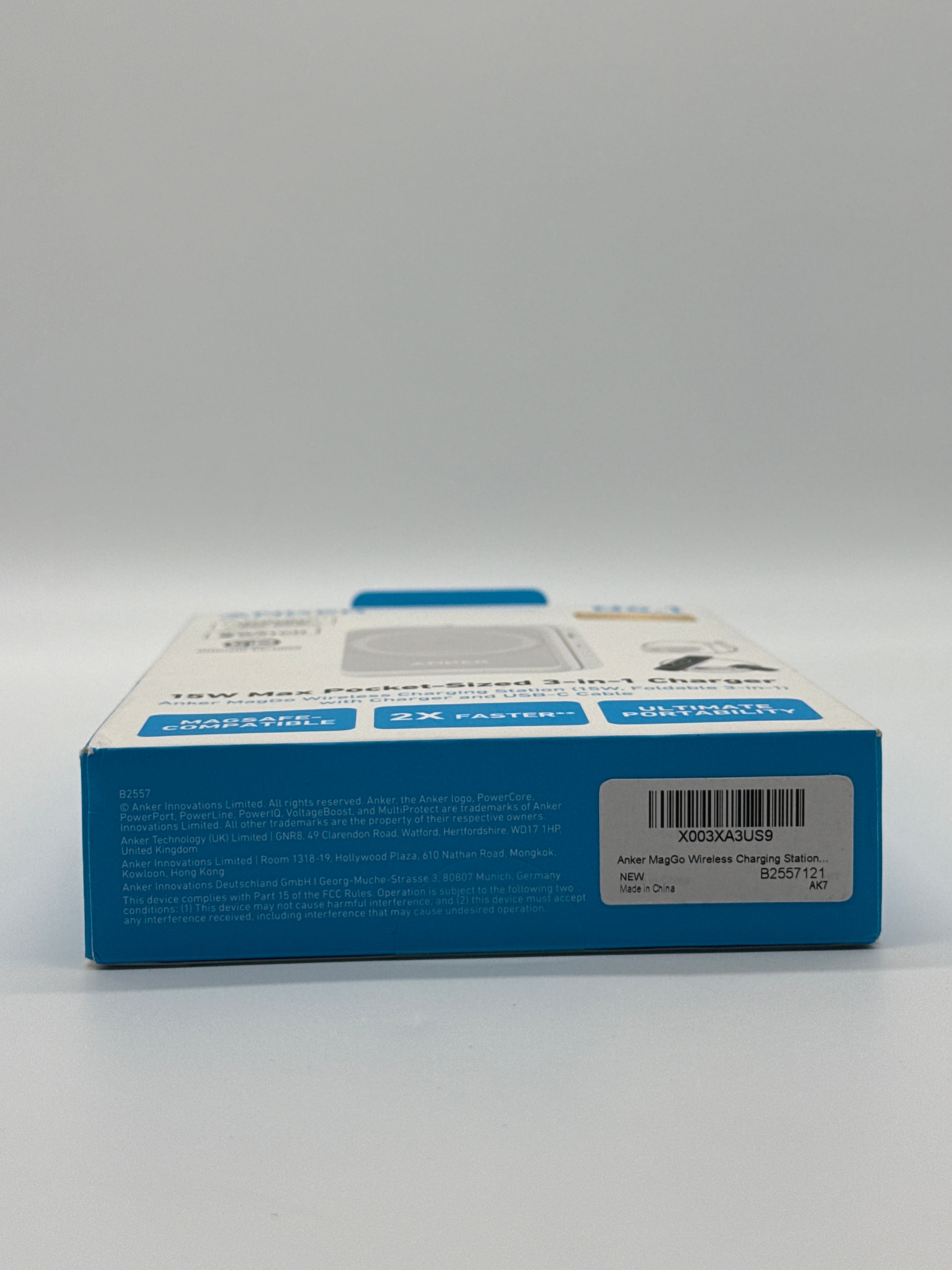 Anker MagGo 15W Max Pocket Sized 3-in-1 Wireless Charger White New