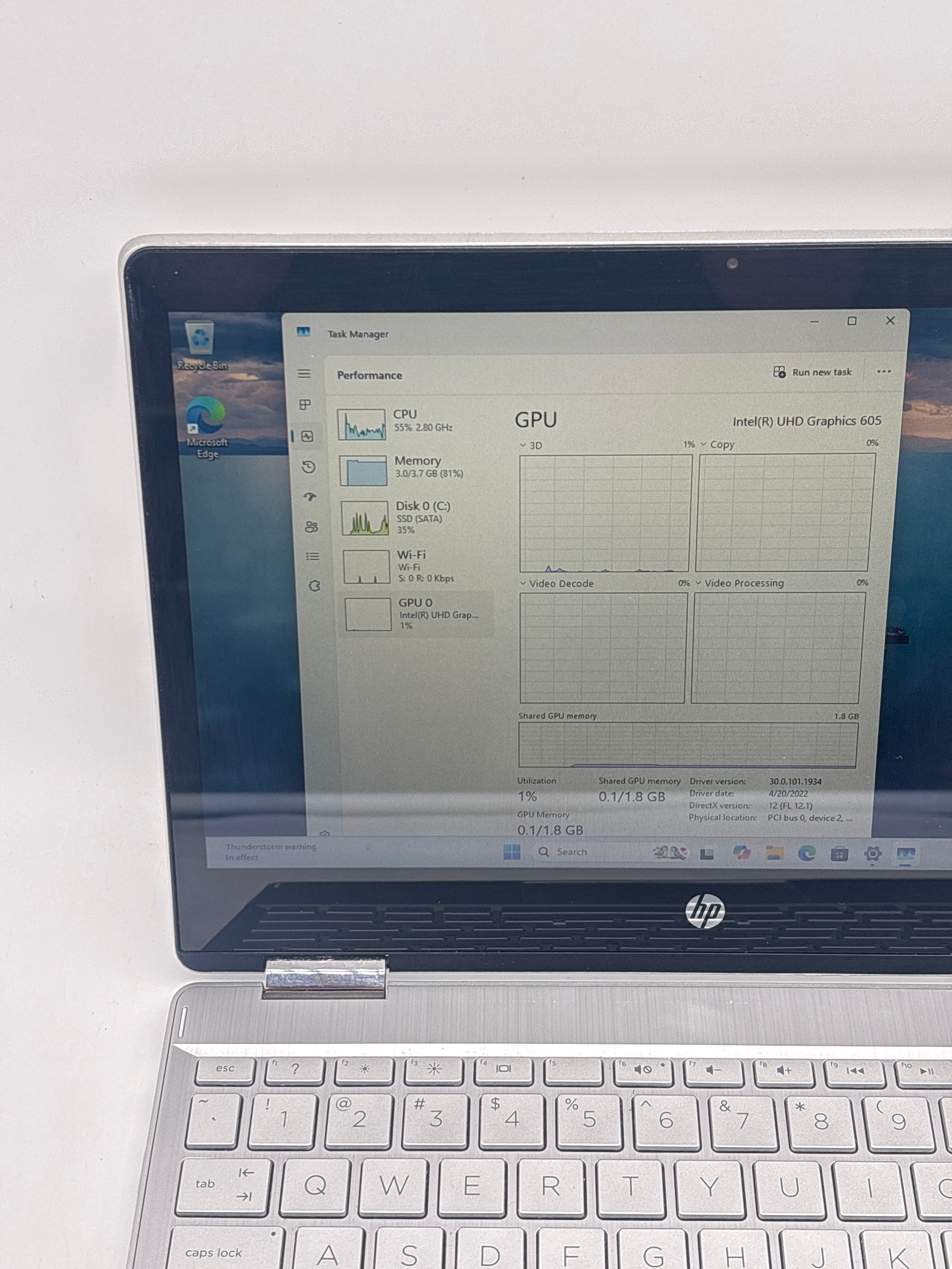 HP Pavillion x360 m Convertible 11m-ap0xxx Pentium Silver N5030 4GB 128GB