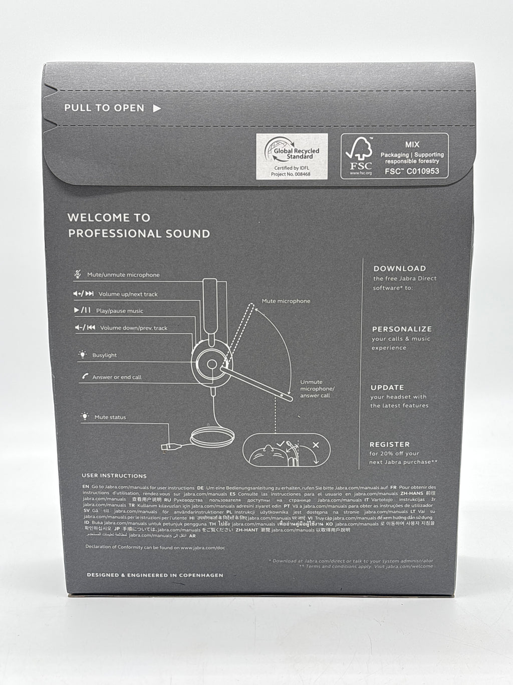 Jabra Evolve2 40 SE USB-A UC Stereo Wired Headset - New in Box