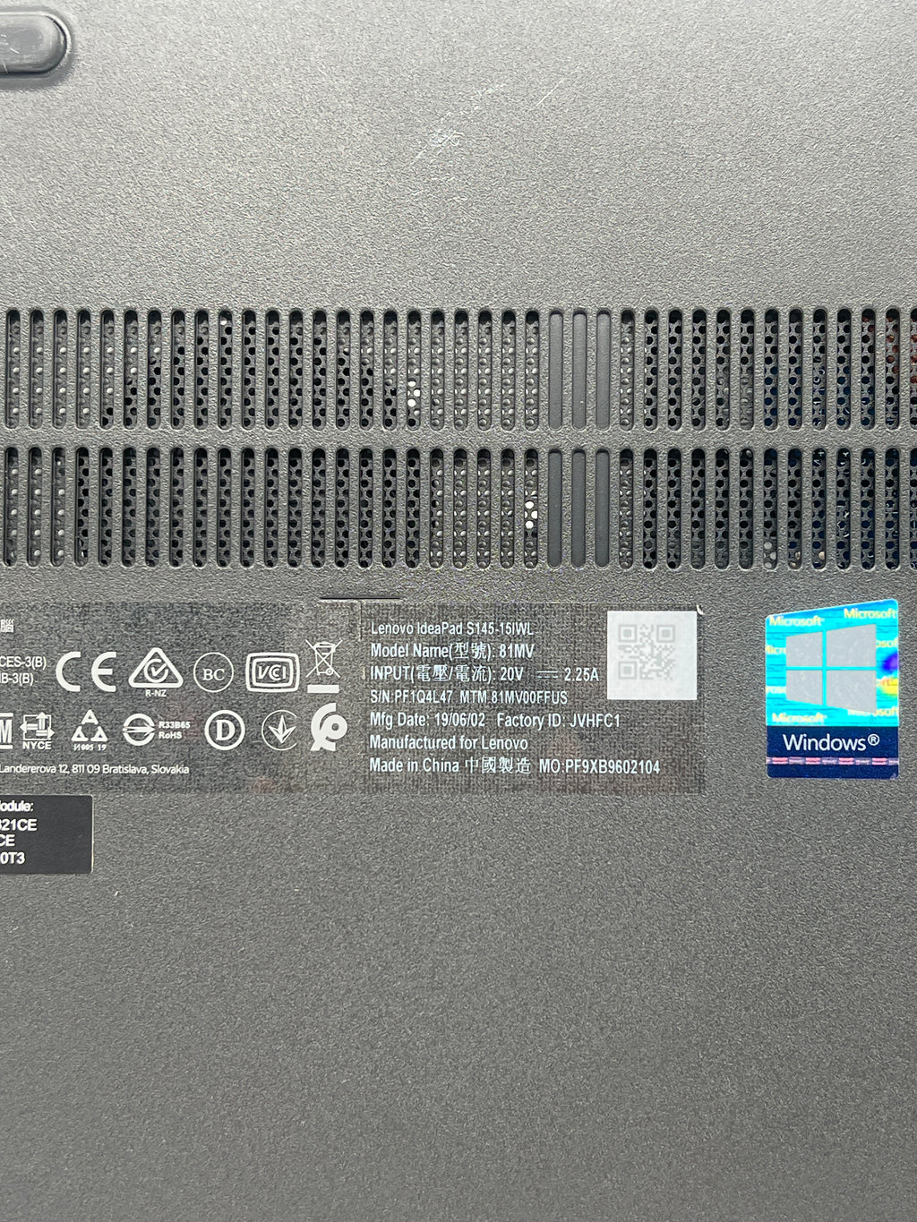 Lenovo IdeaPad S145-15IWL Celeron 4205U 4GB RAM 128GB SSD - Used