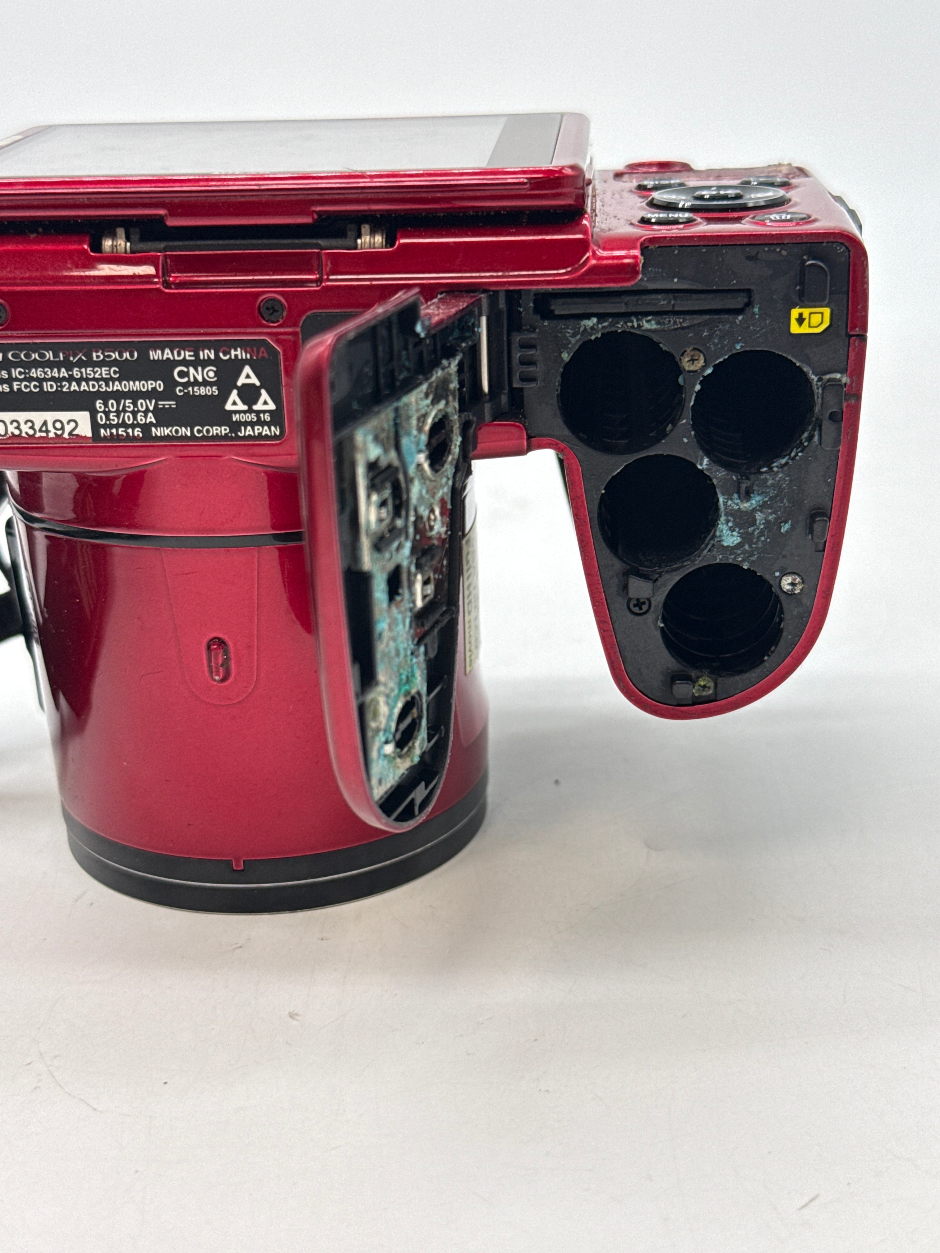 Nikon Coolpix B500 16MP 40x Zoom Digital Camera Red - For Parts Read