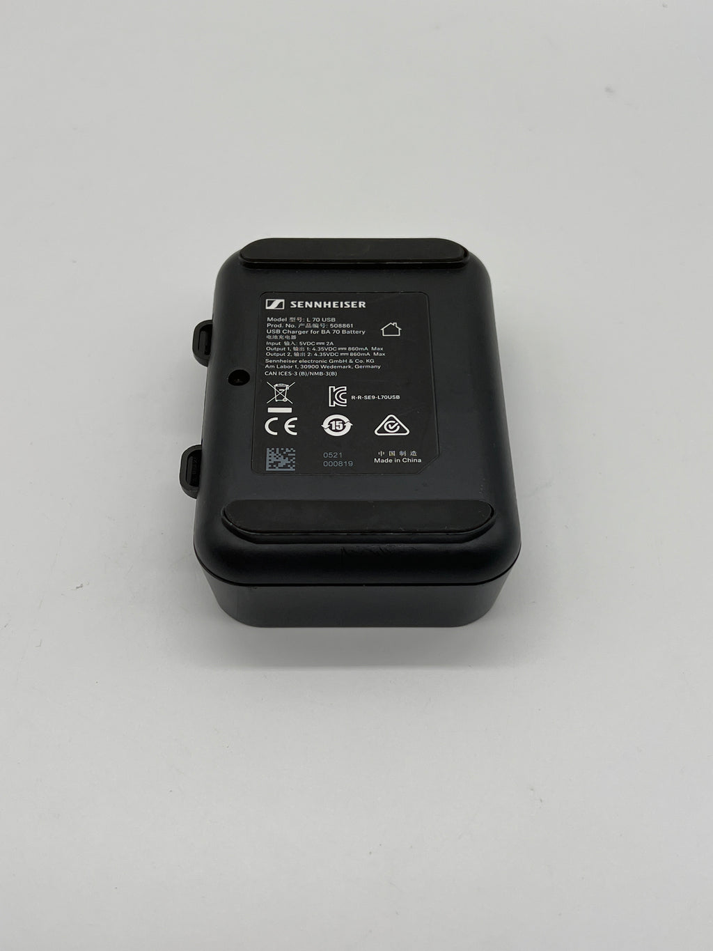 Sennheiser L 70 USB Battery Charger for BA 70 EW-D Black Used