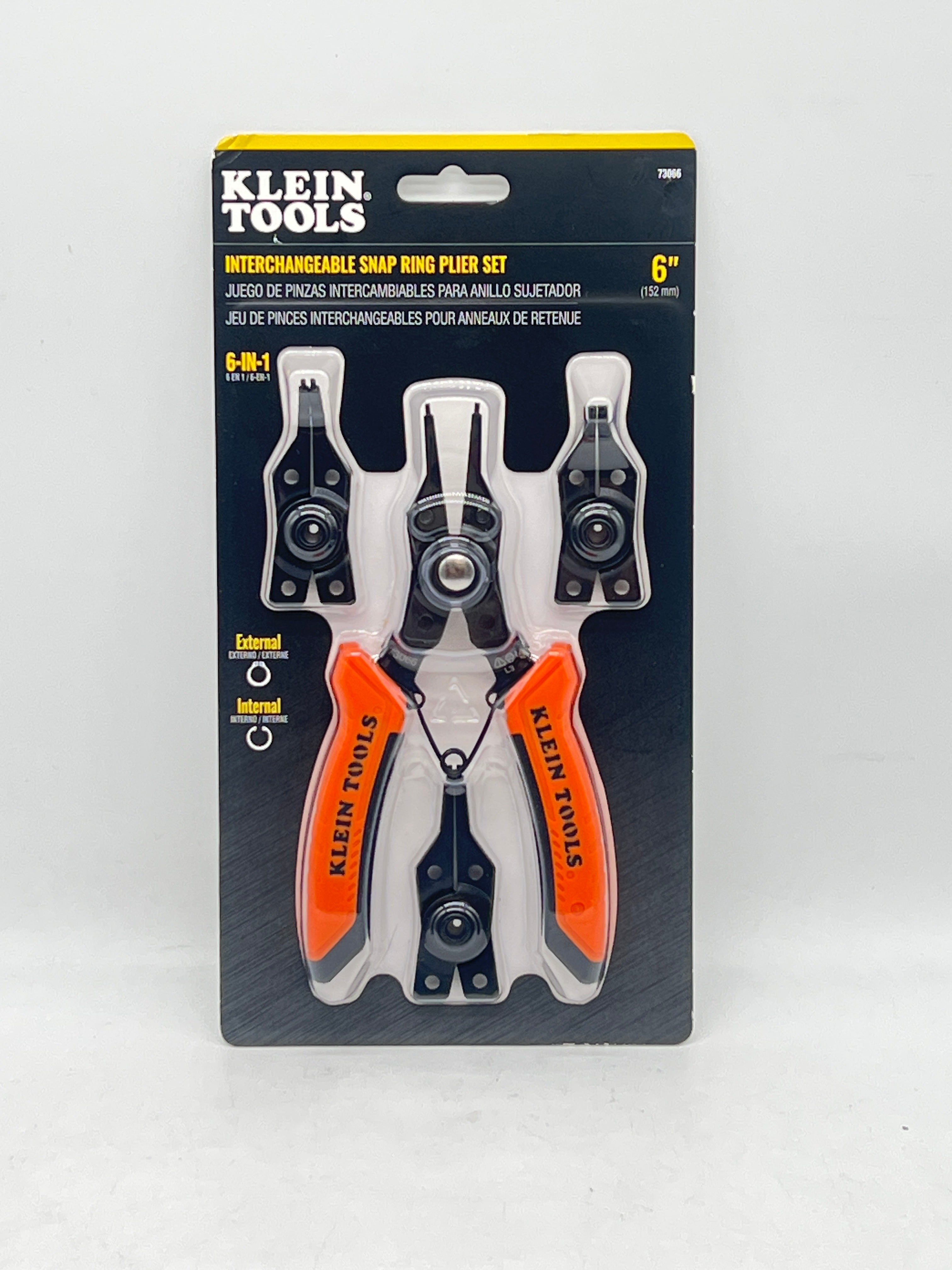 Klein Tools Snap Ring Plier Set 73066 Soft Grip Handle Steel New In Box