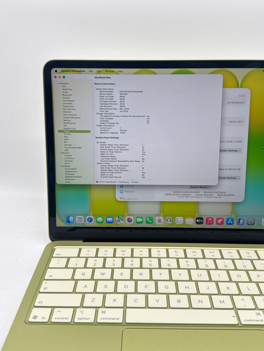 Apple MacBook Neo 13" A3404 A18 Pro 8GB RAM 512GB SSD - Used with Box