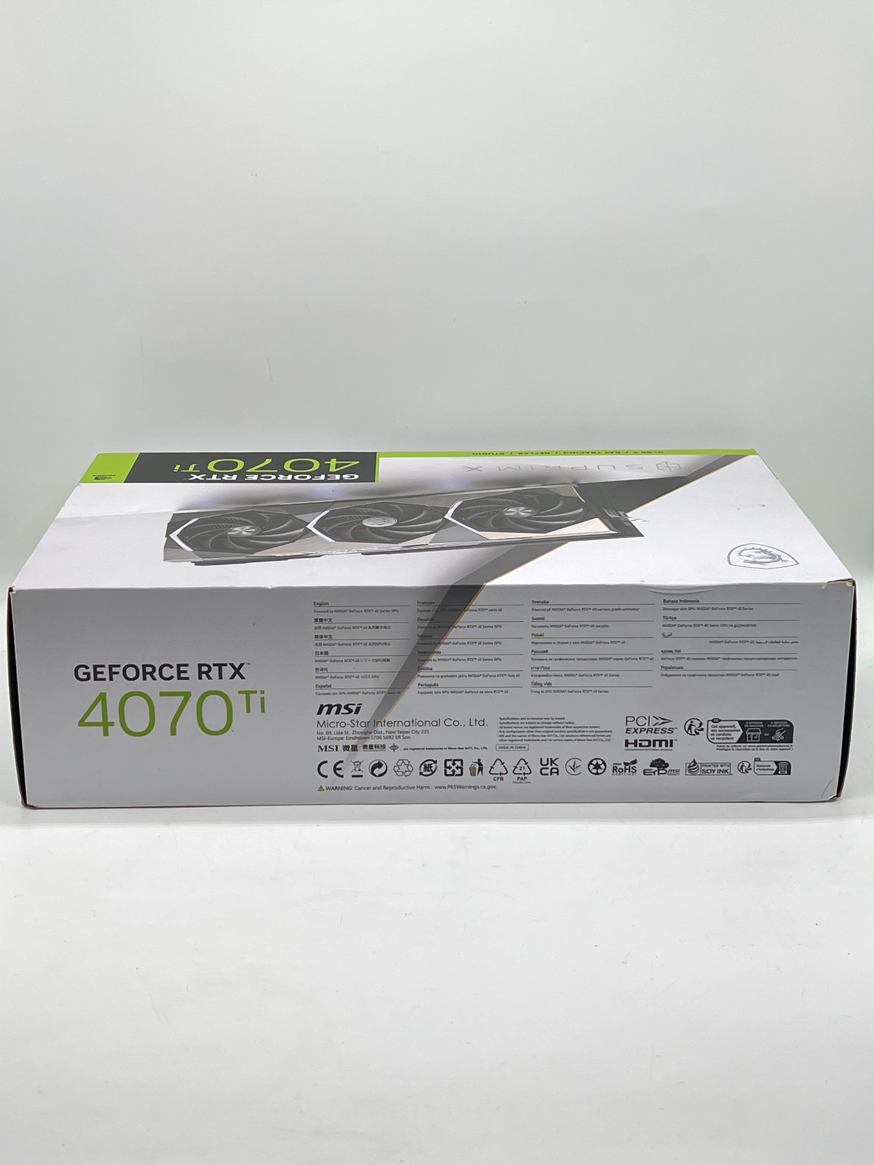 MSI GeForce RTX 4070 Ti SUPRIM X 12GB GDRR6X Graphics Card - Used With Box