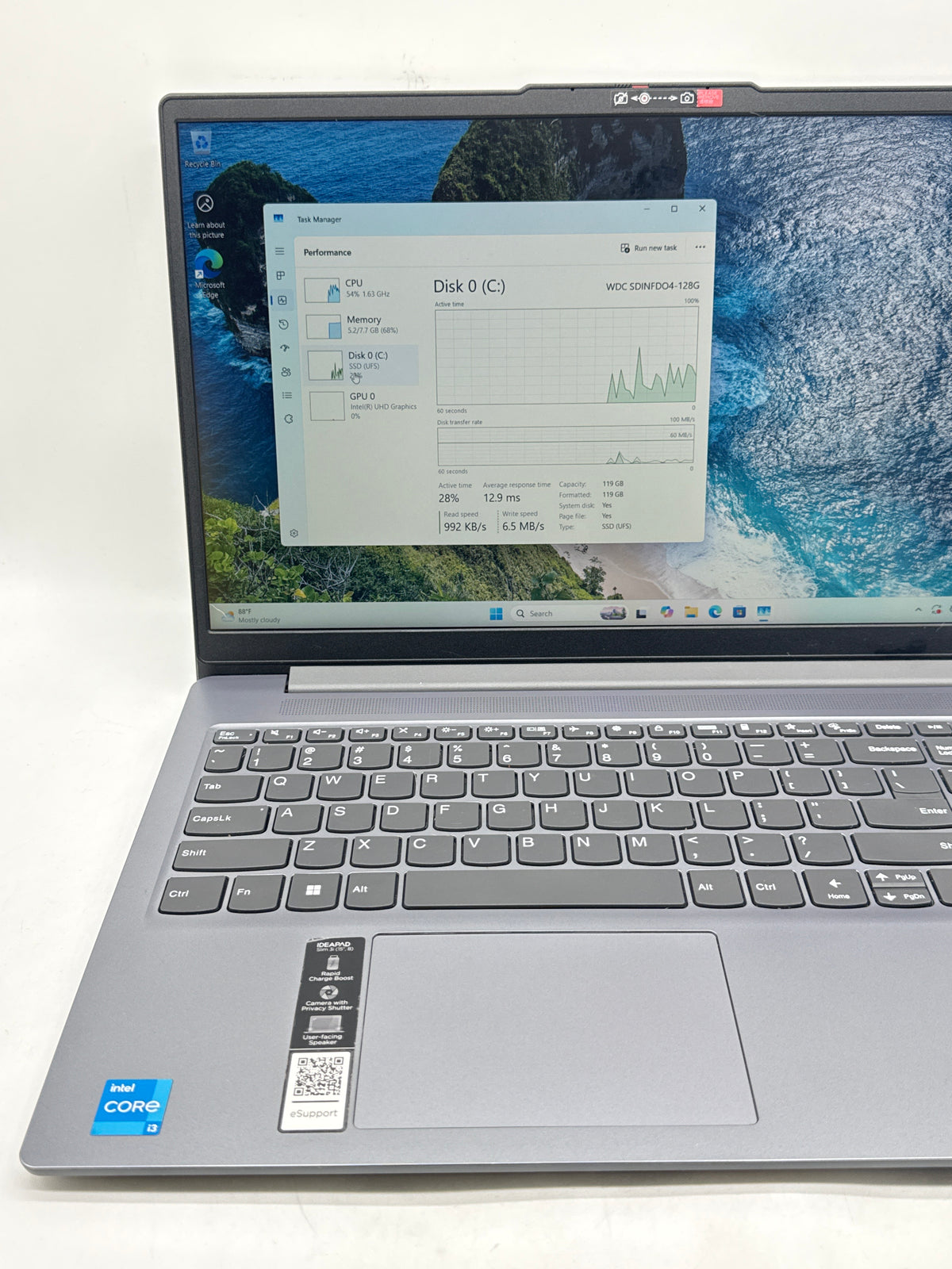 Lenovo IdeaPad Slim 3 15IAN8 Core i3 N305 8GB RAM 128GB SSD 15in - Used