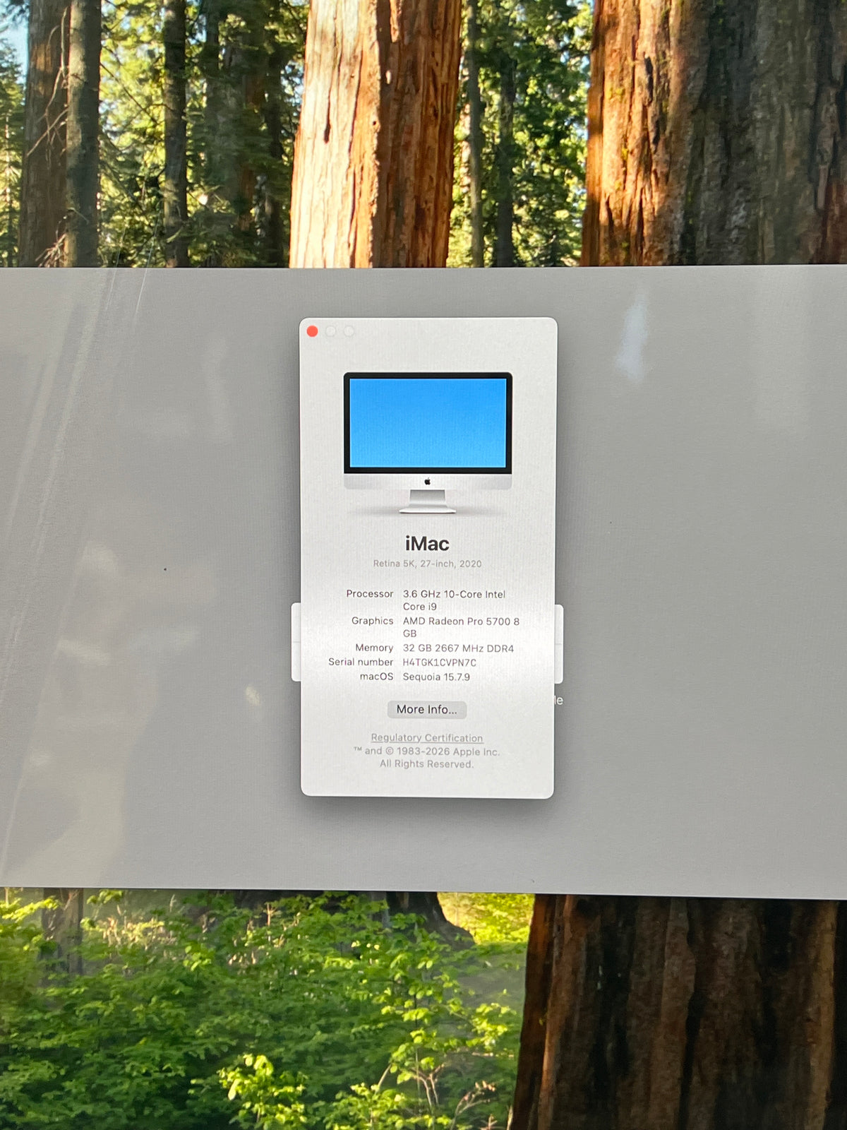 Apple iMac 27" 2020 i5-10500 8GB RAM 256GB SSD Radeon Pro 5300 Silver - Remotely Managed