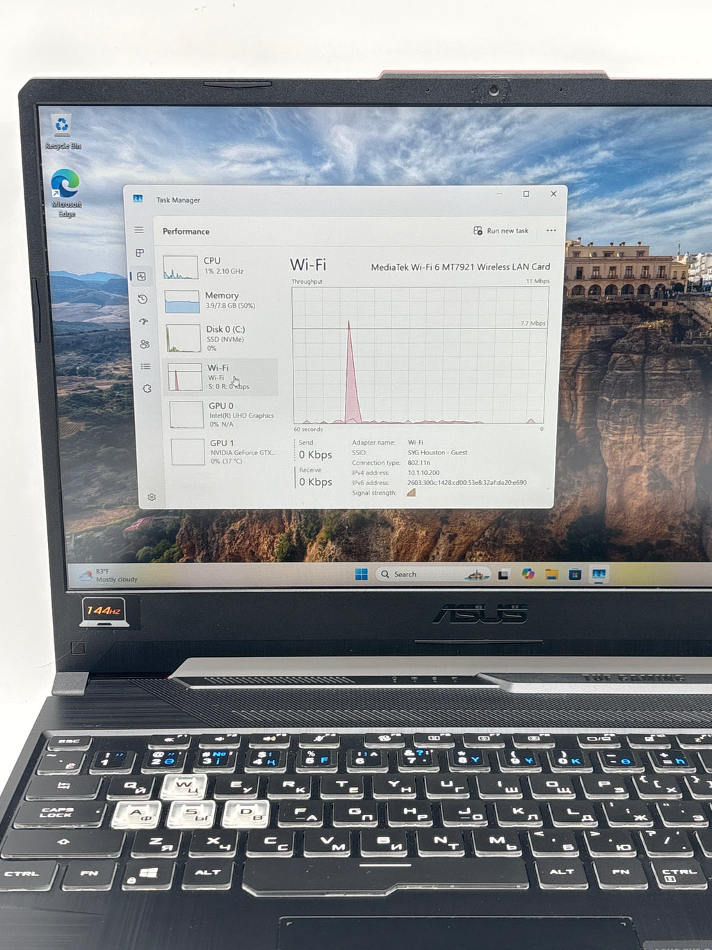 ASUS FX506L 15.6" Core i5-10300H 8GB RAM 512GB SSD GTX 1650 Black - Used