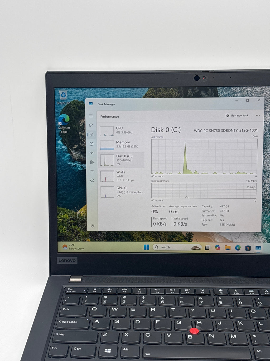 Lenovo ThinkPad T490 i5-8365U 16GB RAM 256GB SSD - Bios Lock/Remotely Managed