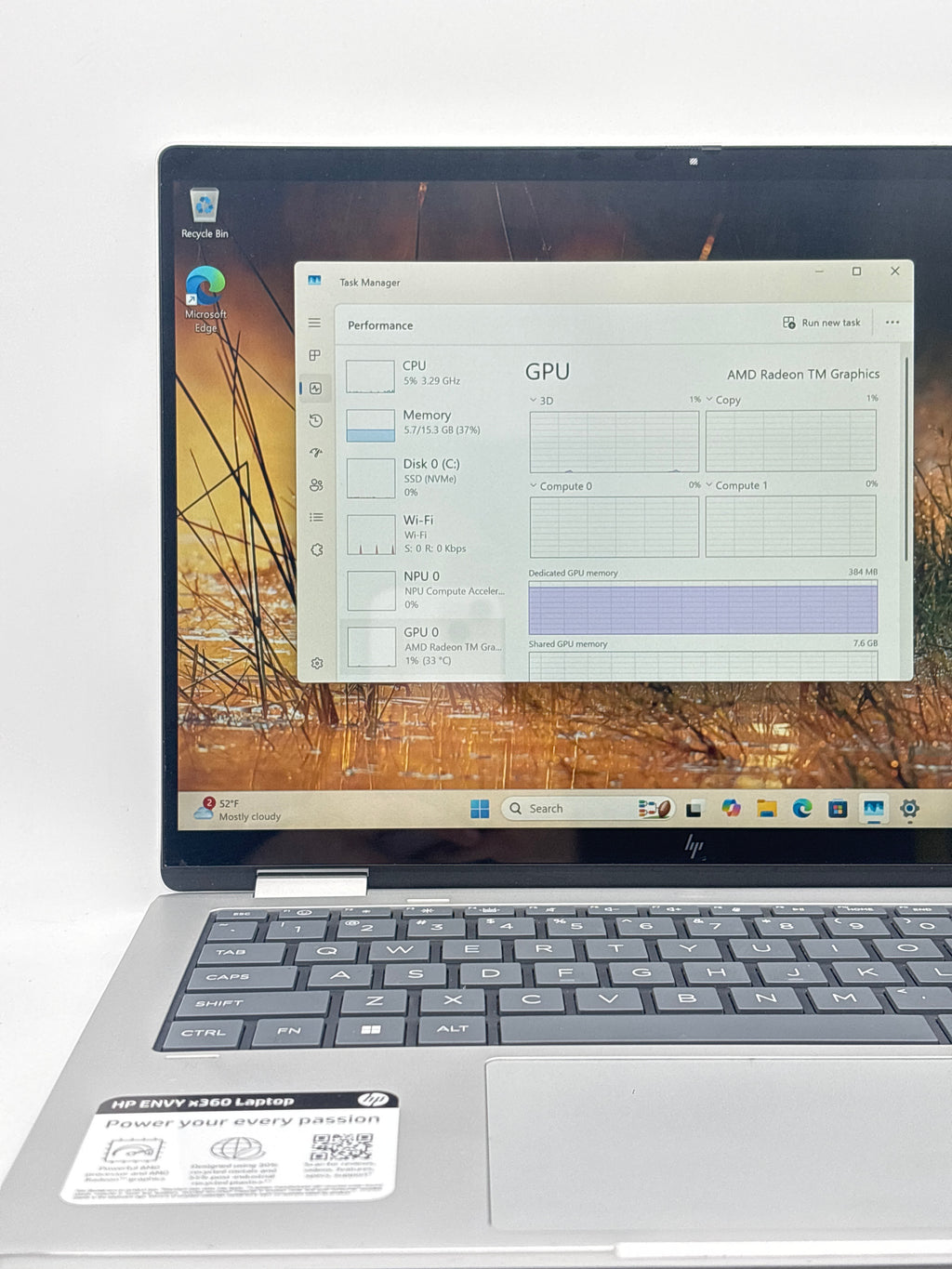 HP ENVY X360 14-fa0013dx AMD Ryzen 5 16GB RAM 512GB SSD