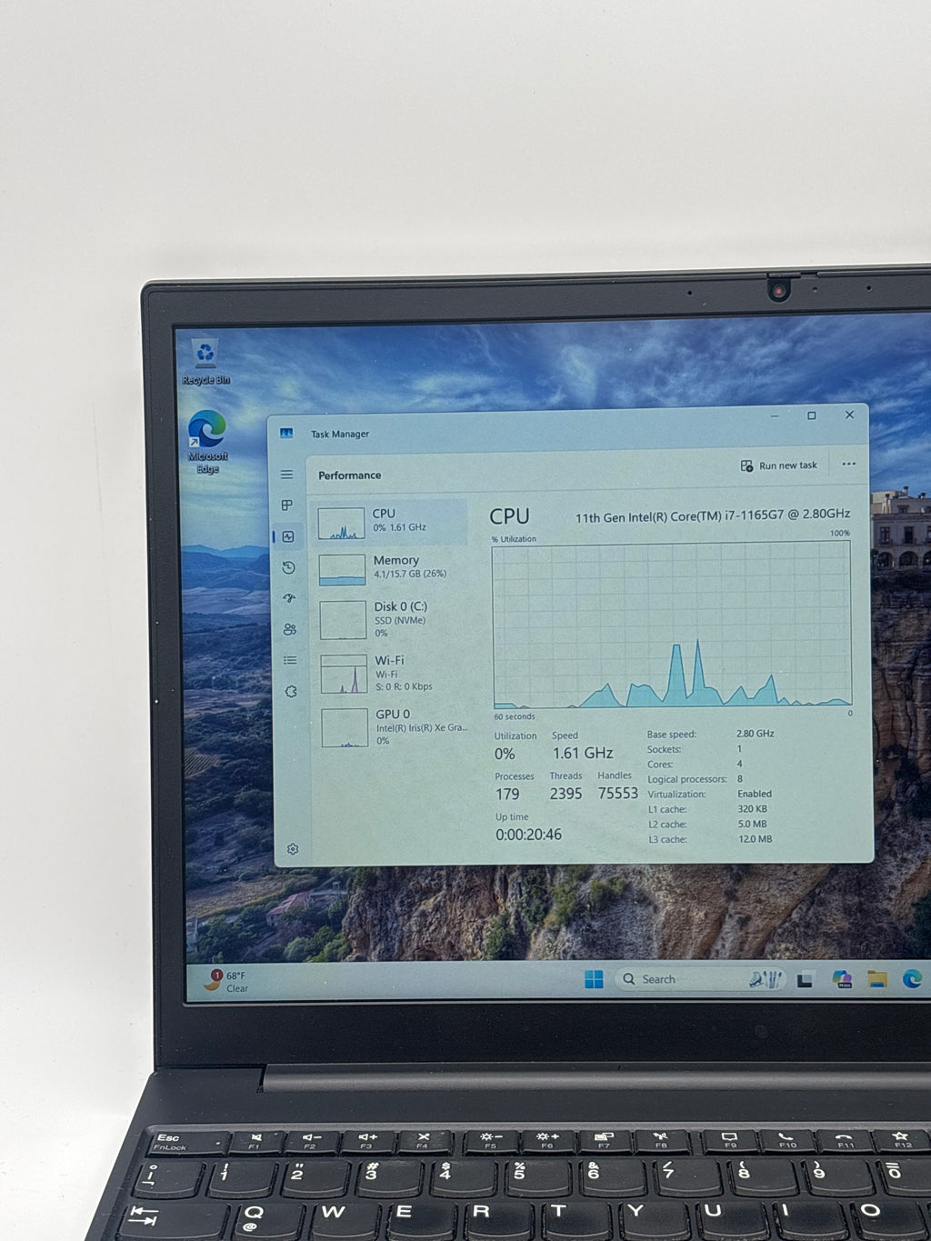 Lenovo Thinkpad E15 Gen 2 i7-1165G7 16GB RAM 512GB SSD - Spanish Layout