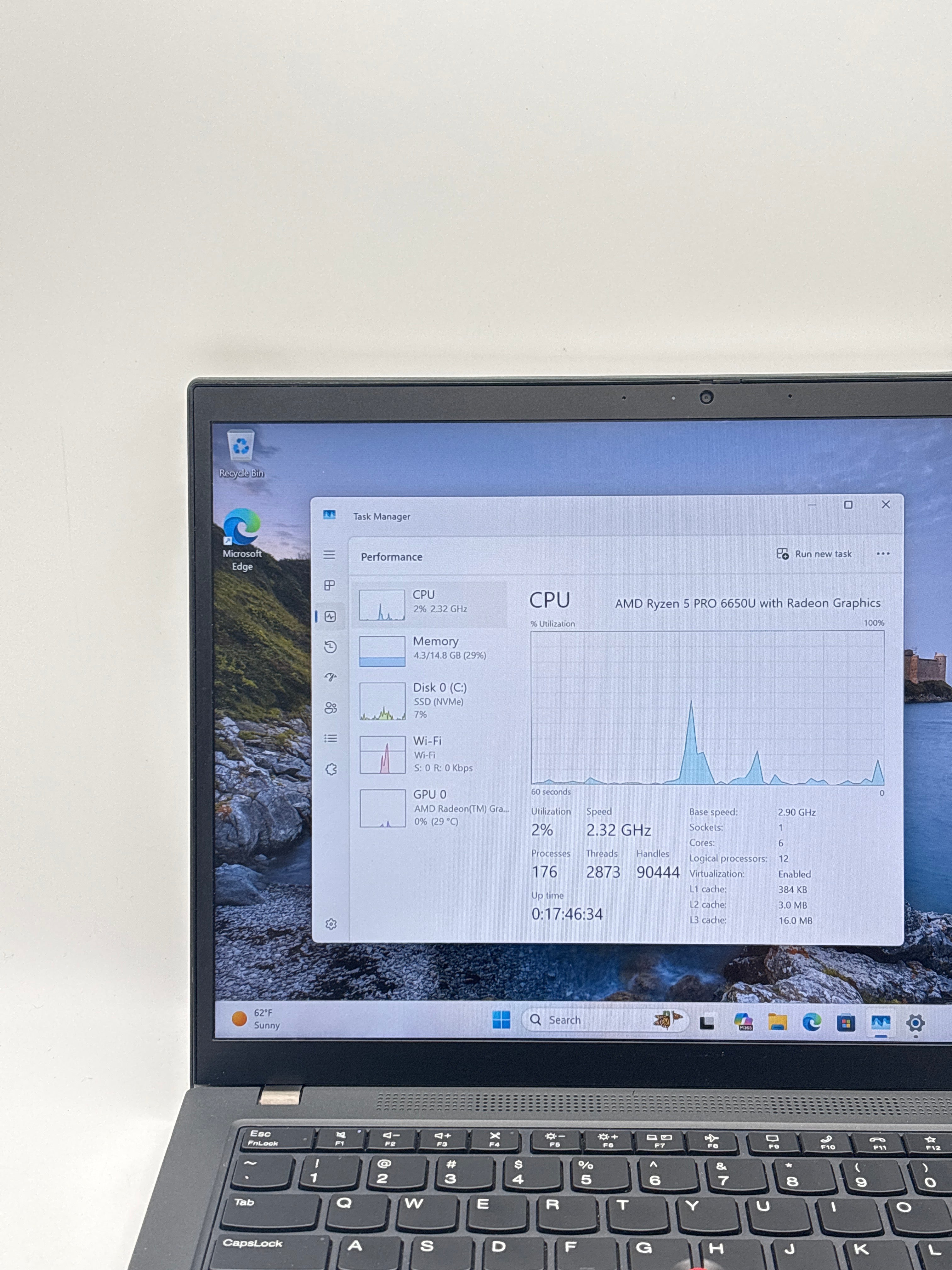 Lenovo Thinkpad T14 Gen 3 AMD Ryzen 5 Pro 6650U 16 GB RAM 256 GB SSD