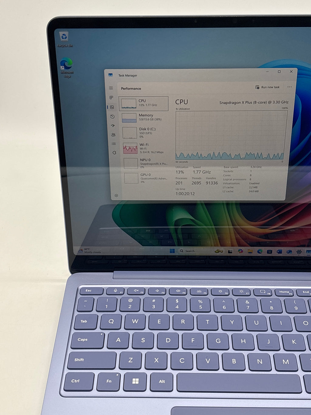 Microsoft Surface Laptop 2095 Snapdragon X Plus 16GB RAM 512GB SSD