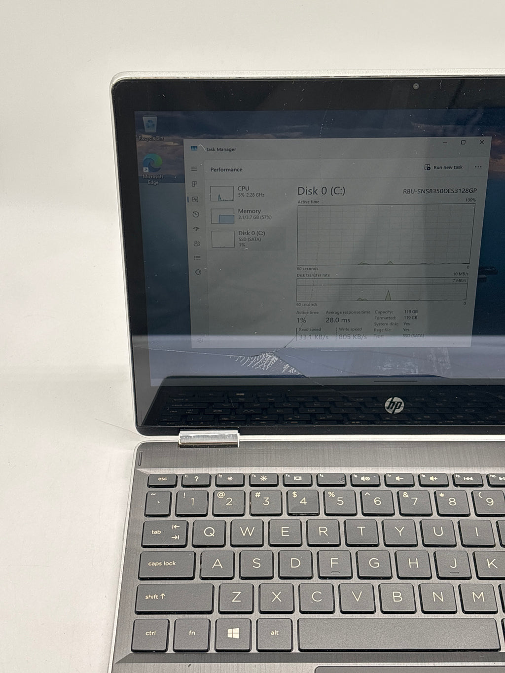 HP Pavilion x360 11m-ap0013dx N5000 4GB RAM 128GB SSD - For Parts (Read DESC)