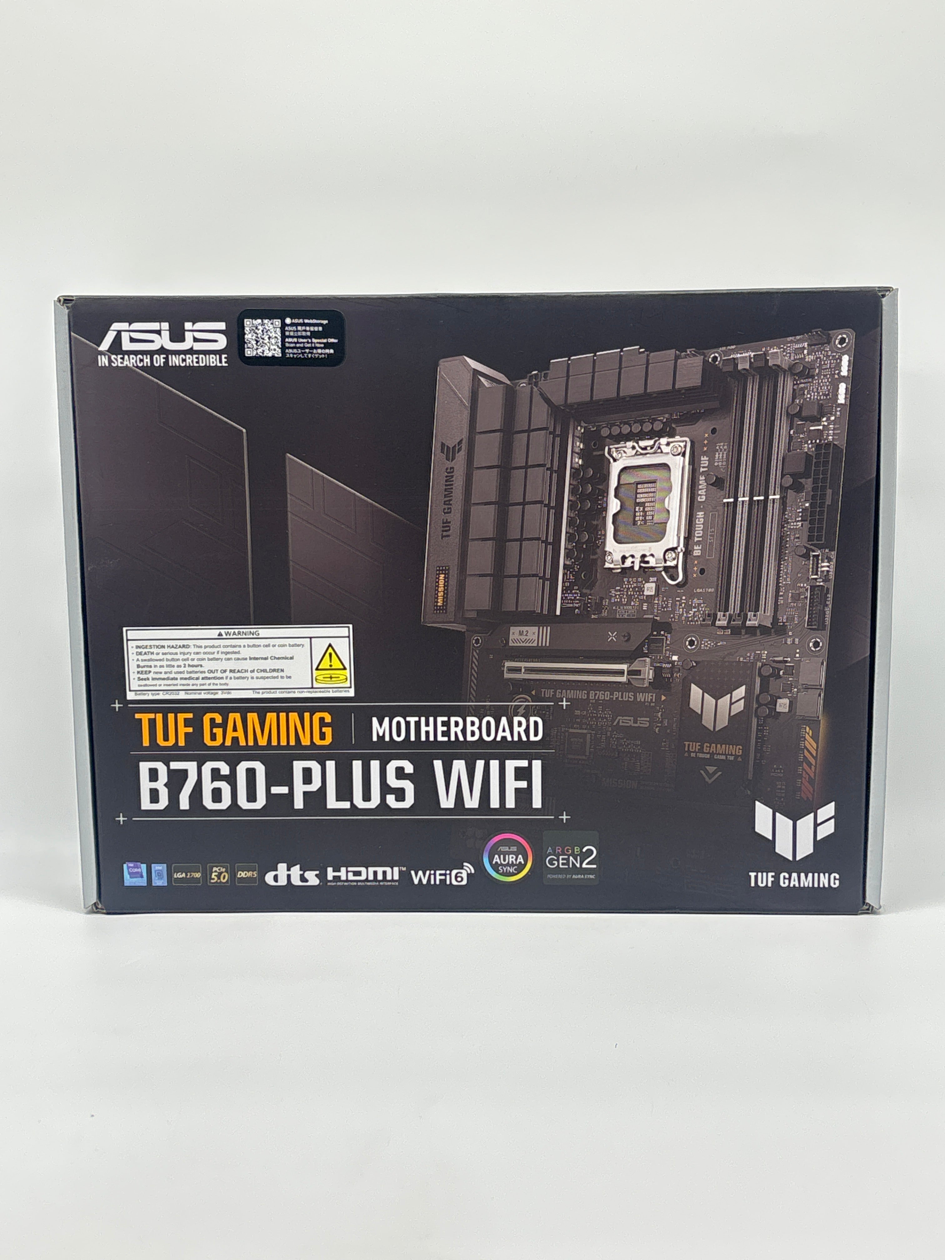 ASUS TUF Gaming B760-PLUS WiFi DDR5 LGA 1700 ATX Intel Motherboard