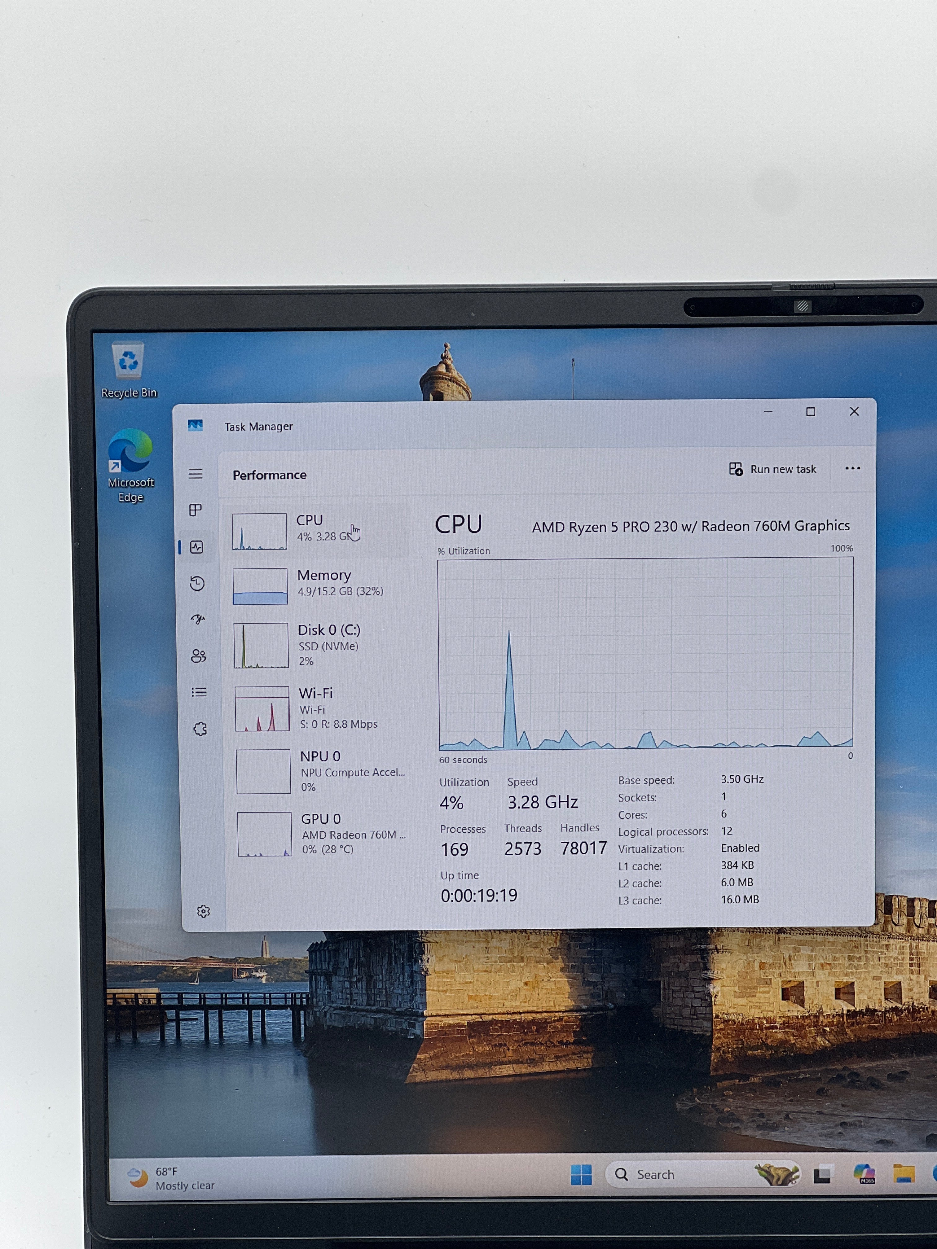 Dell Pro 16 PC16255 Ryzen 5 PRO 230 16GB RAM 512GB SSD