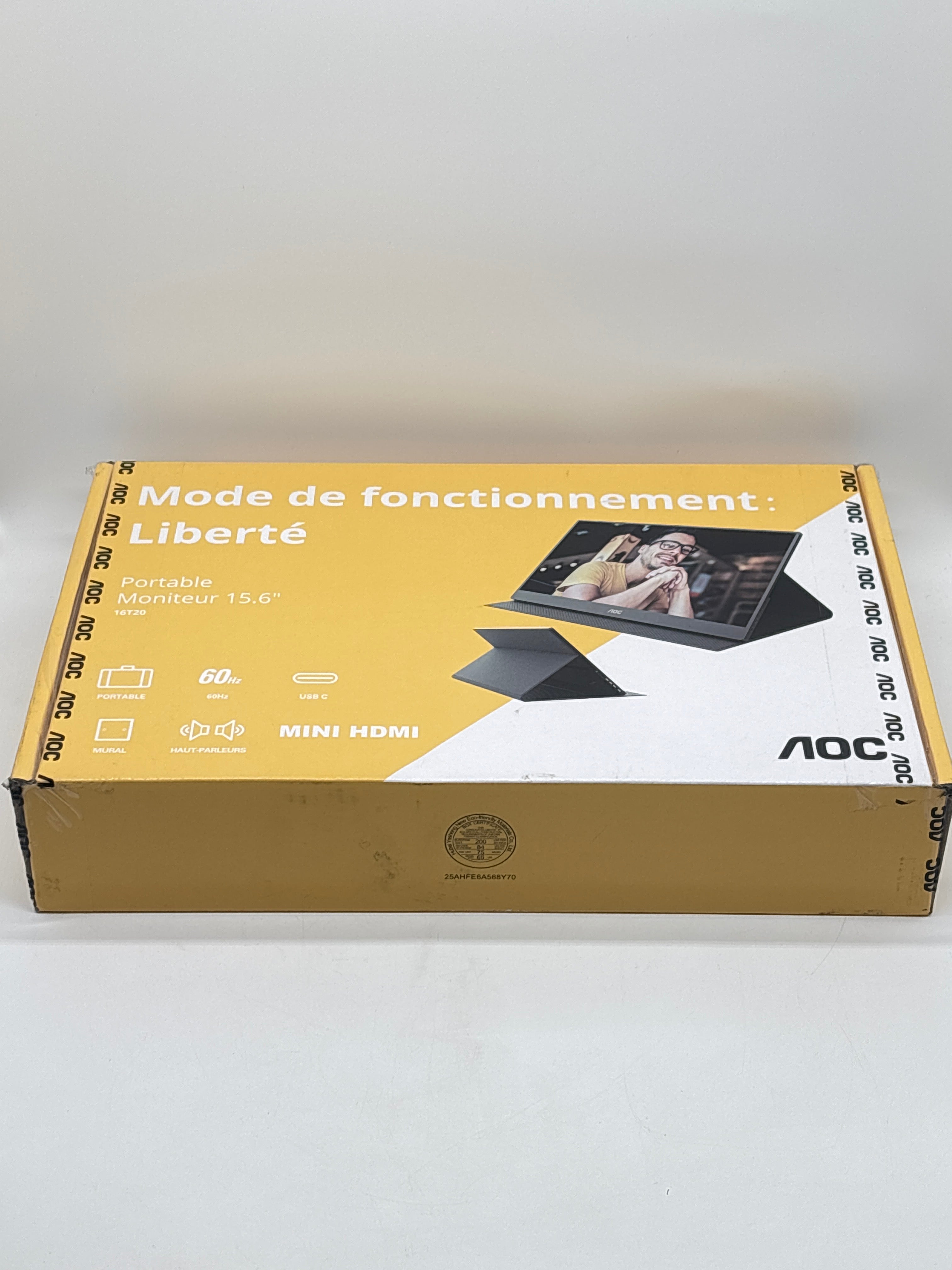 AOC 16T20 15.6 Inch IPS Portable Monitor 60Hz Black New In Box