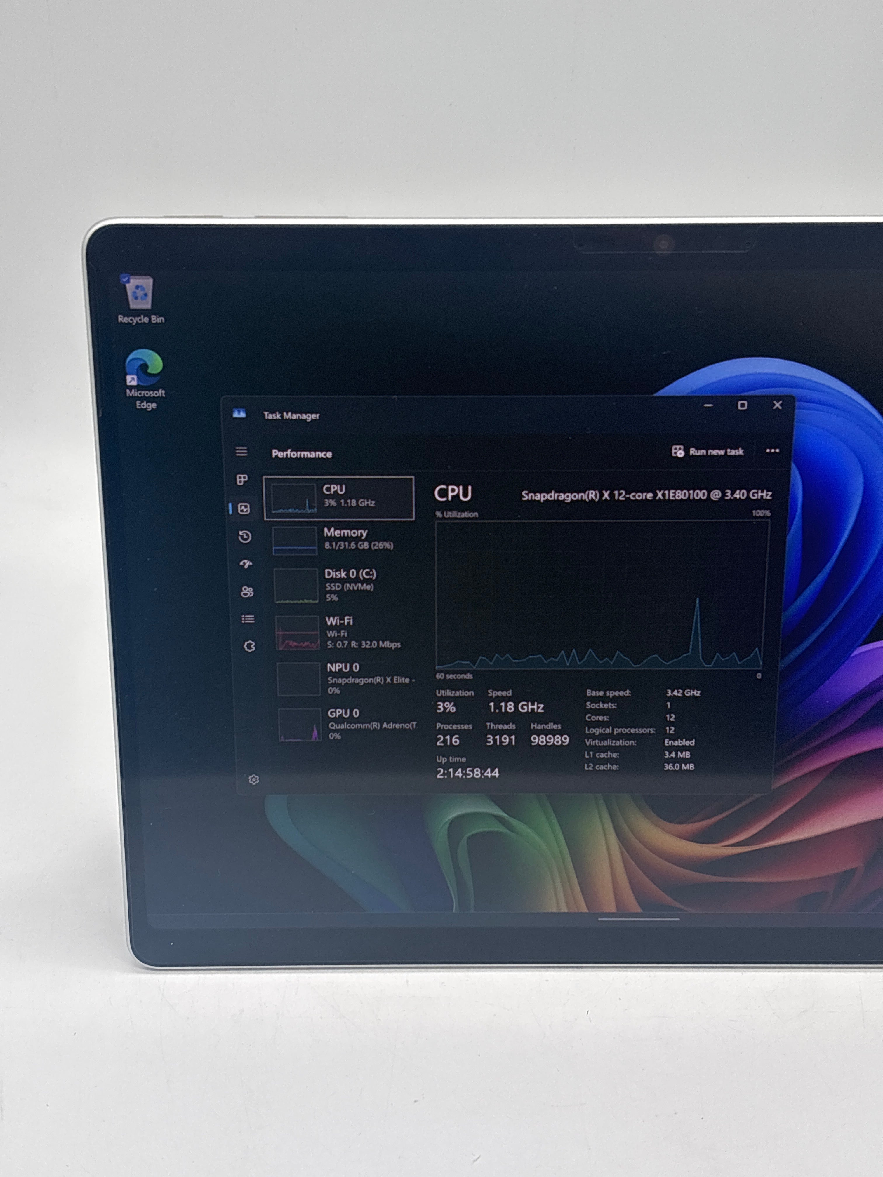 Microsoft 11th Edition 2076 Snapdragon X12 Core 32GB RAM 1TB SSD