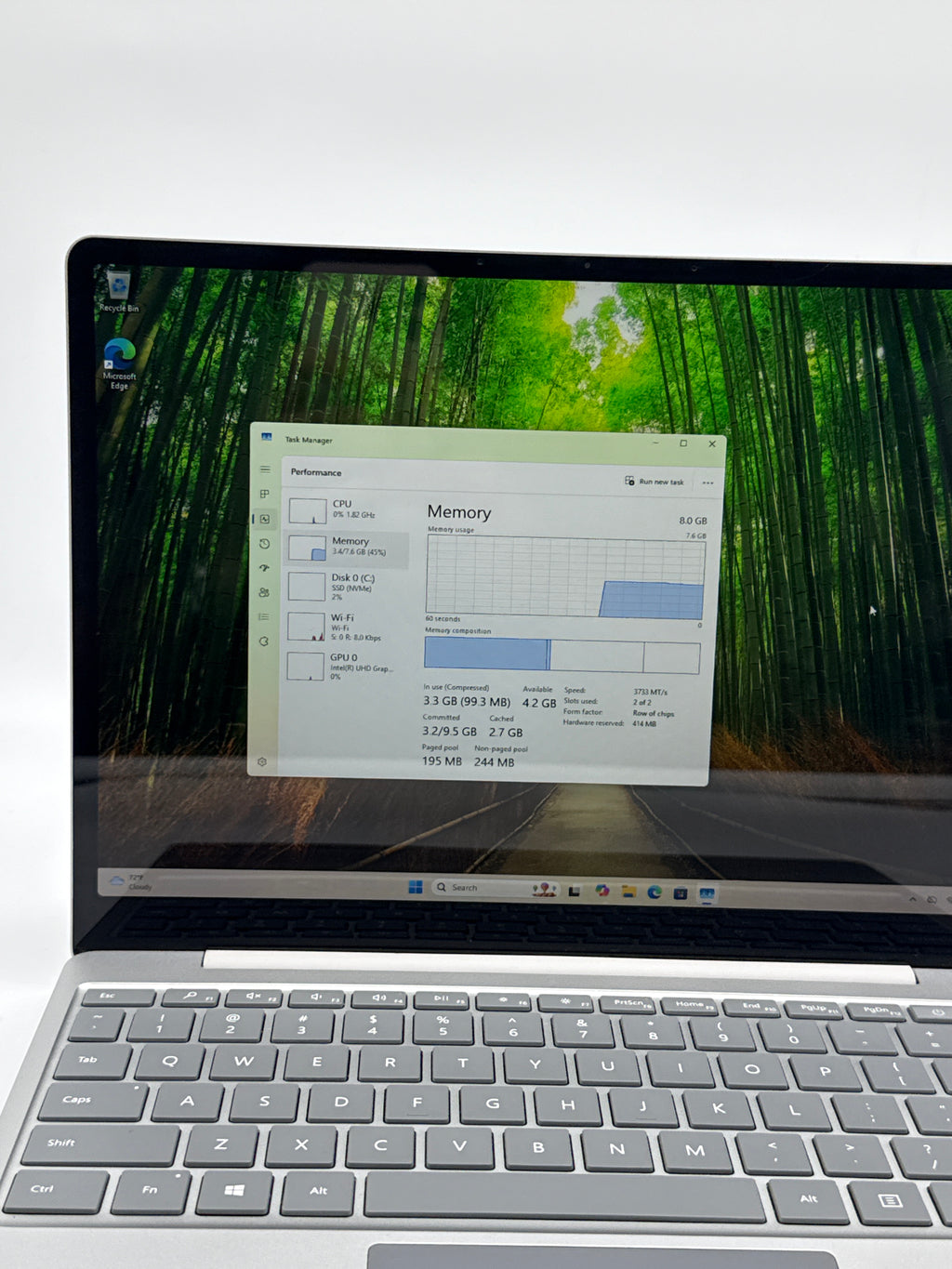 Microsoft Surface Laptop Go i5-1035G1 8GB RAM 128GB SSD