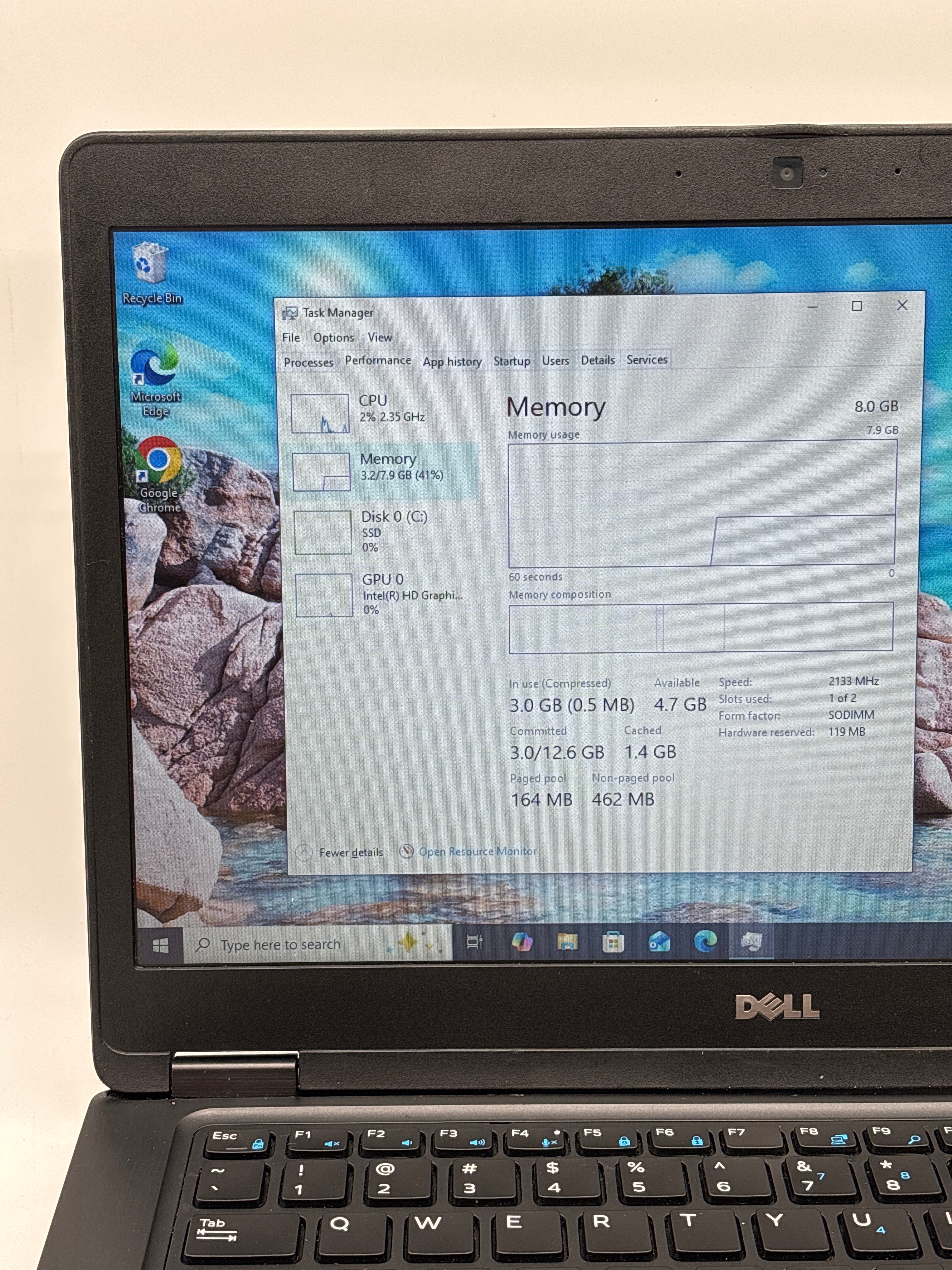 Dell Latitude 5480 i5-6200U 8GB RAM 128GB SSD - Key Missing