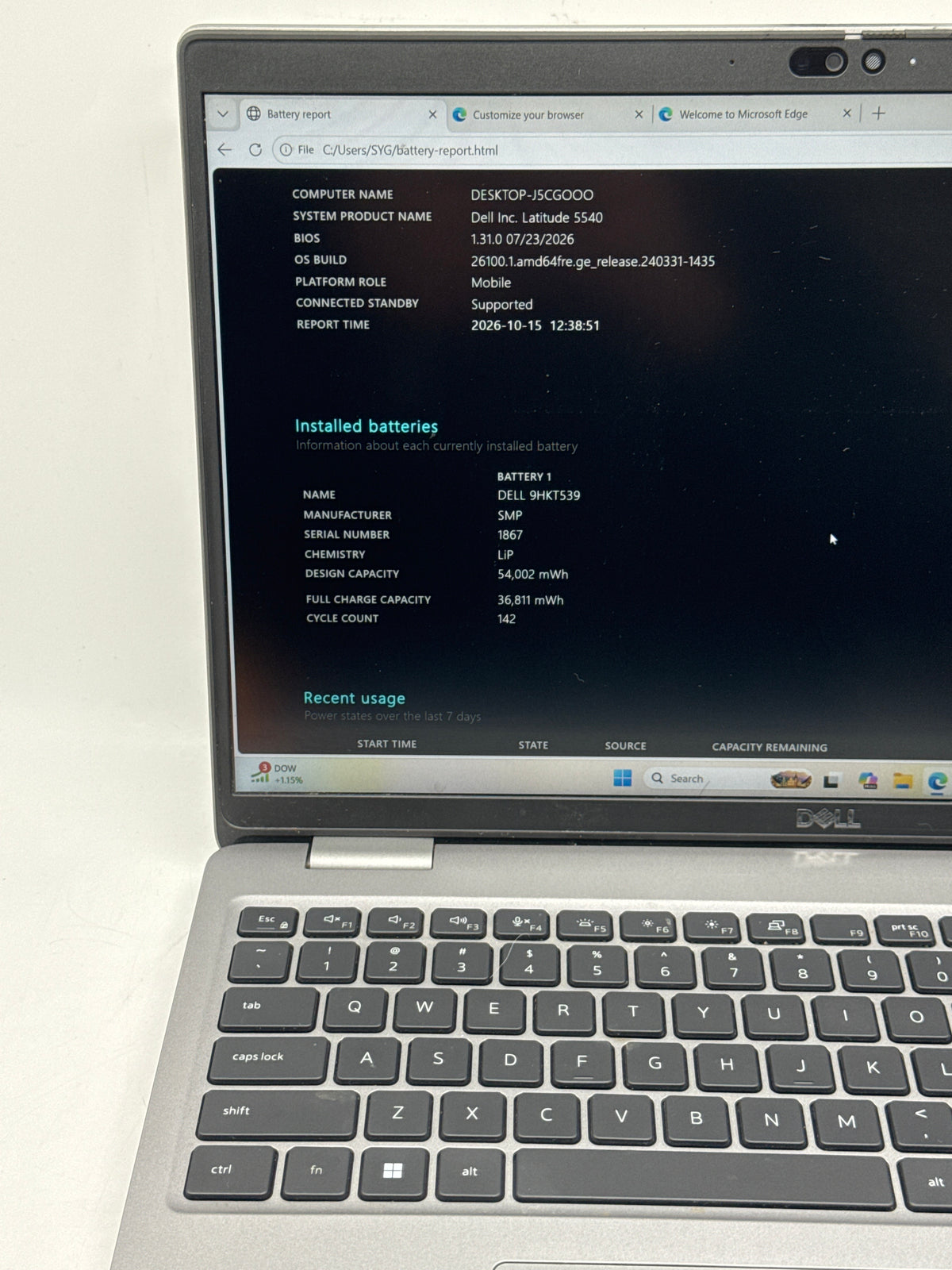 Dell Latitude 5540 Core i5 1345U 16GB RAM 512GB SSD 15.6in - Used