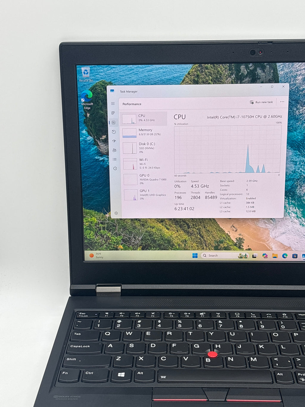 Lenovo ThinkPad P15 Gen 1 i7-10750H 32GB RAM 1TB SSD T1000