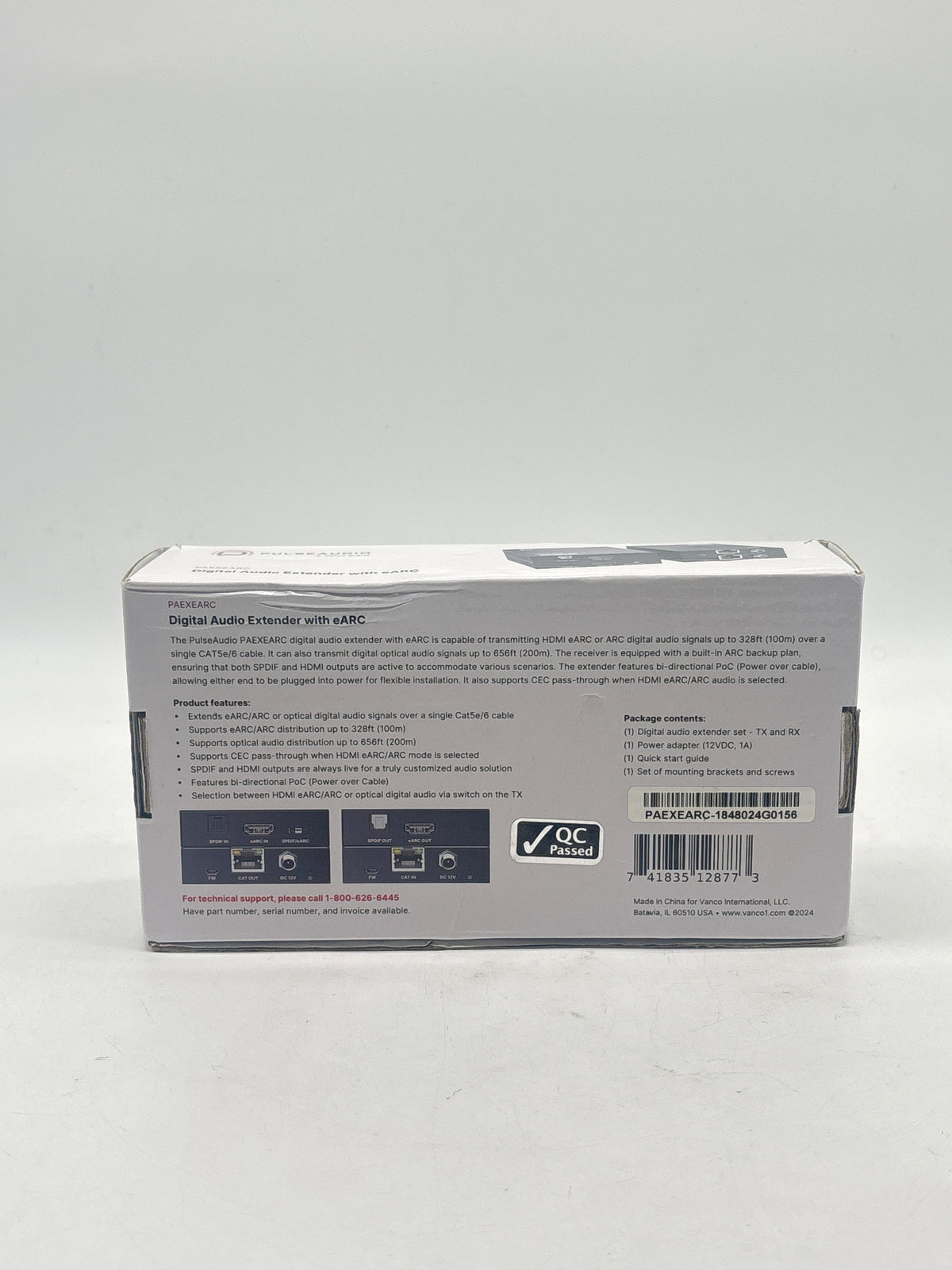 PulseAudio PAEXEARC Digital Audio Extender eARC 328ft CAT5e/6 - New