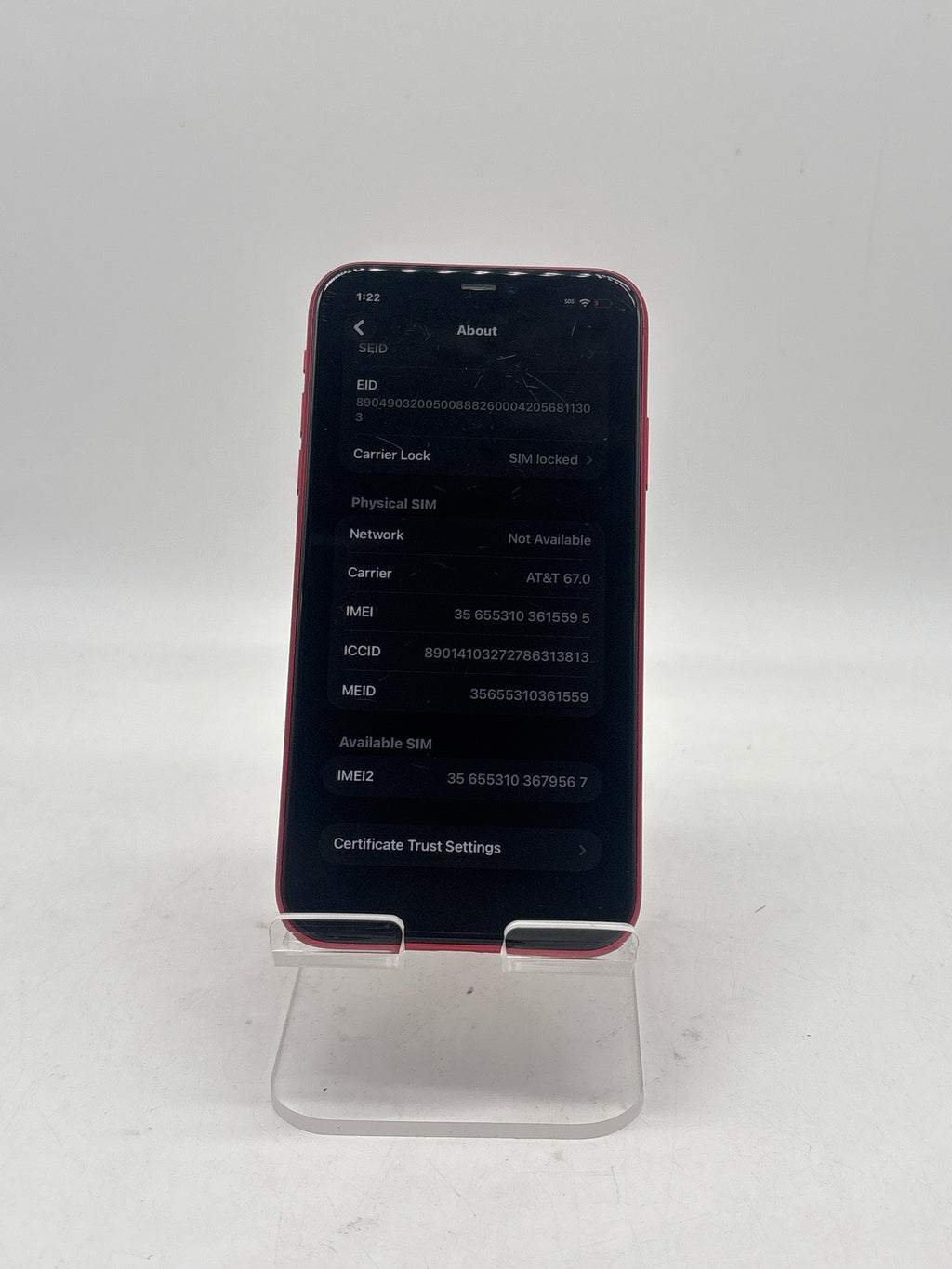 ATT Apple iPhone 11 64GB Red