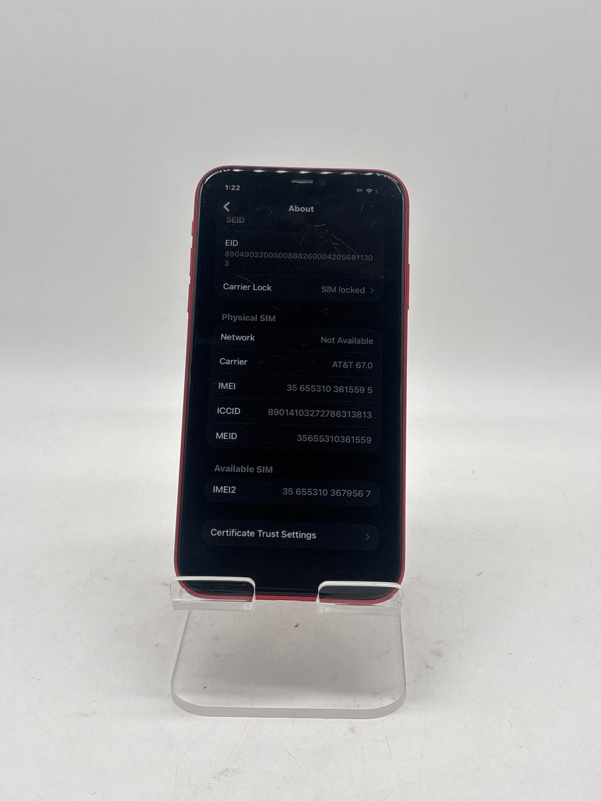 ATT Apple iPhone 11 64GB Red