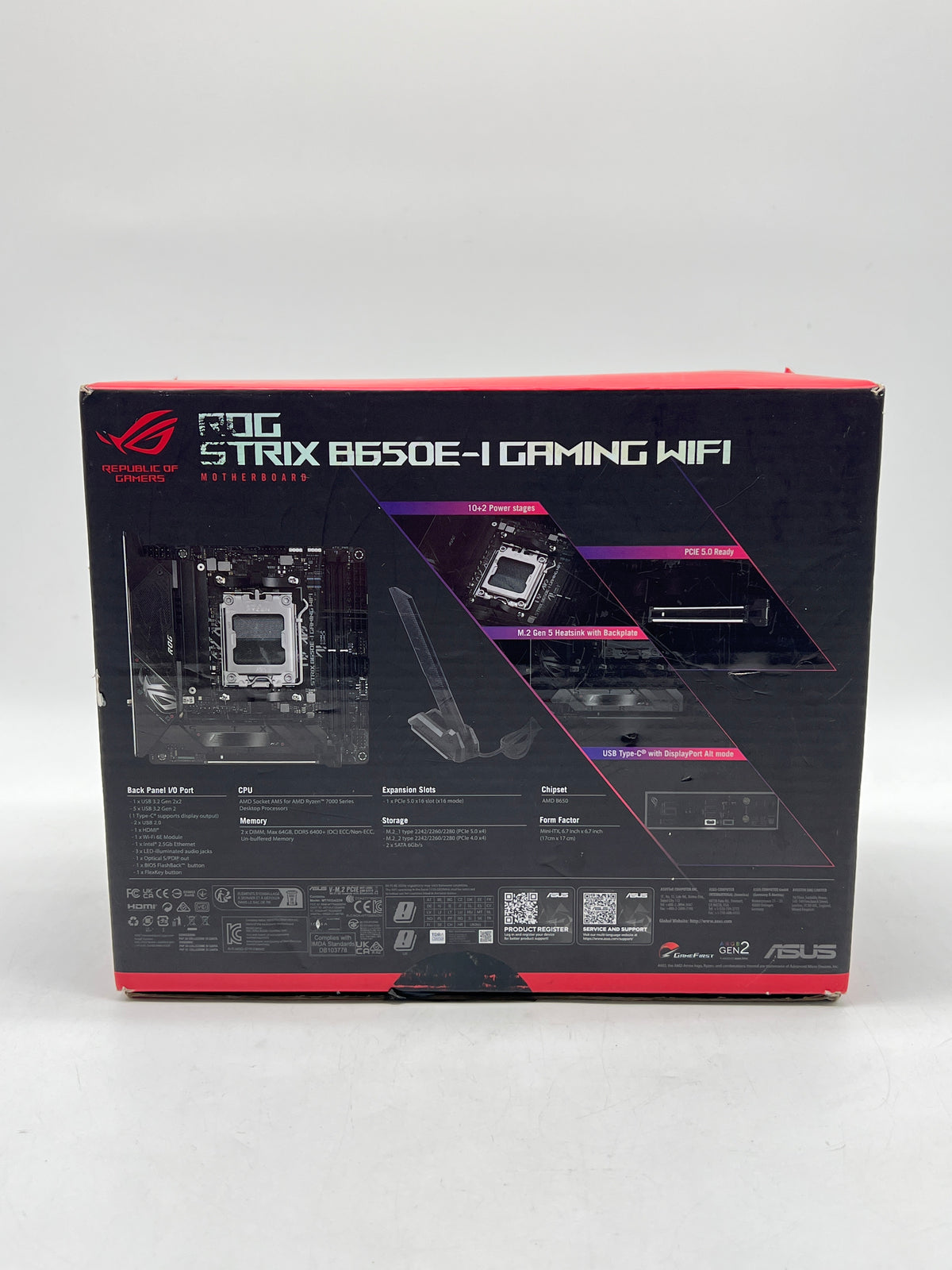 Asus ROG Strix B650E-I Motherboard AM5 Mini-ITX WiFi Black - Used