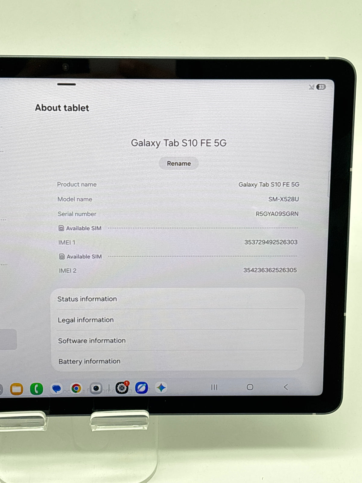 Samsung Galaxy Tab S10 FE 5G SM-X526 128GB Gray T-Mobile - Read