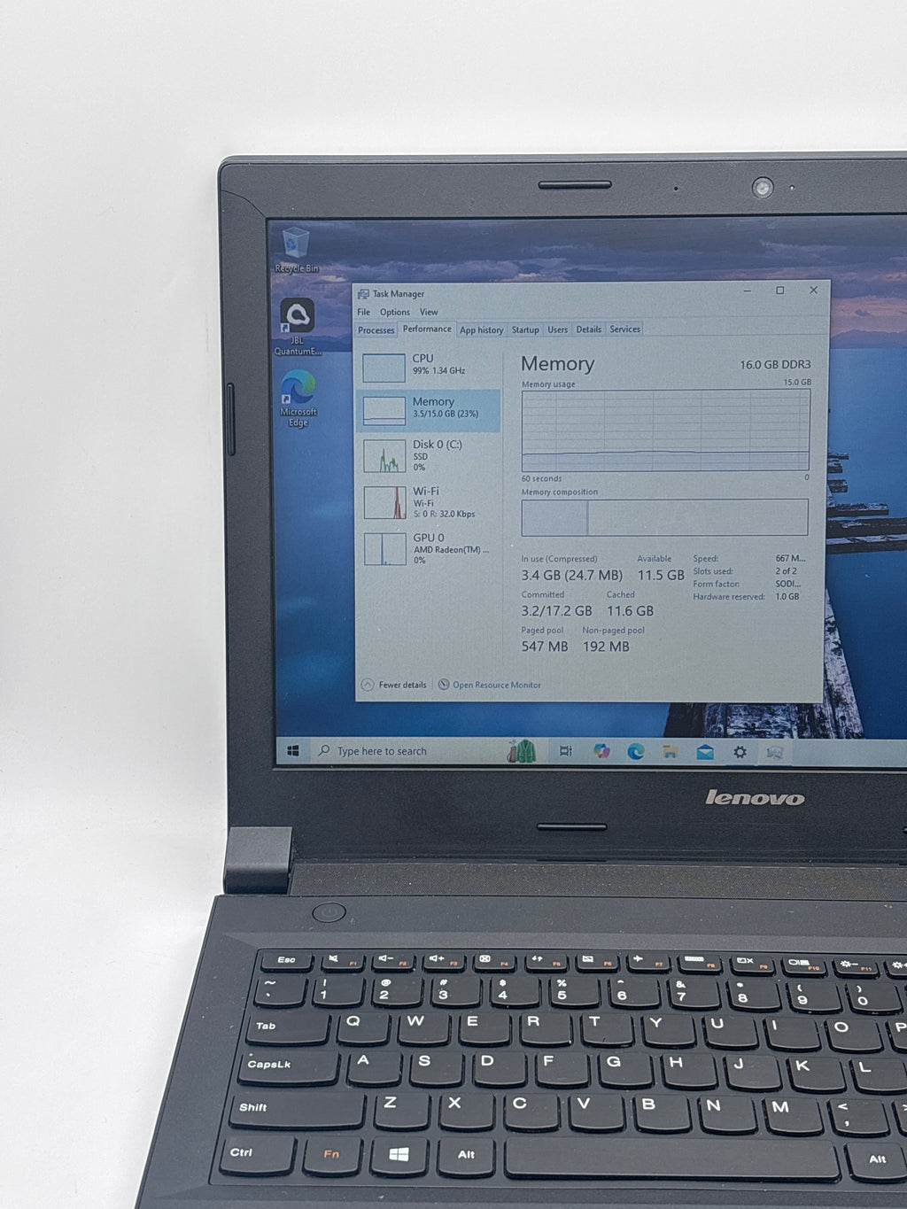 Lenovo B50-45 AMD E1-6010 16GB RAM 1TB SSD