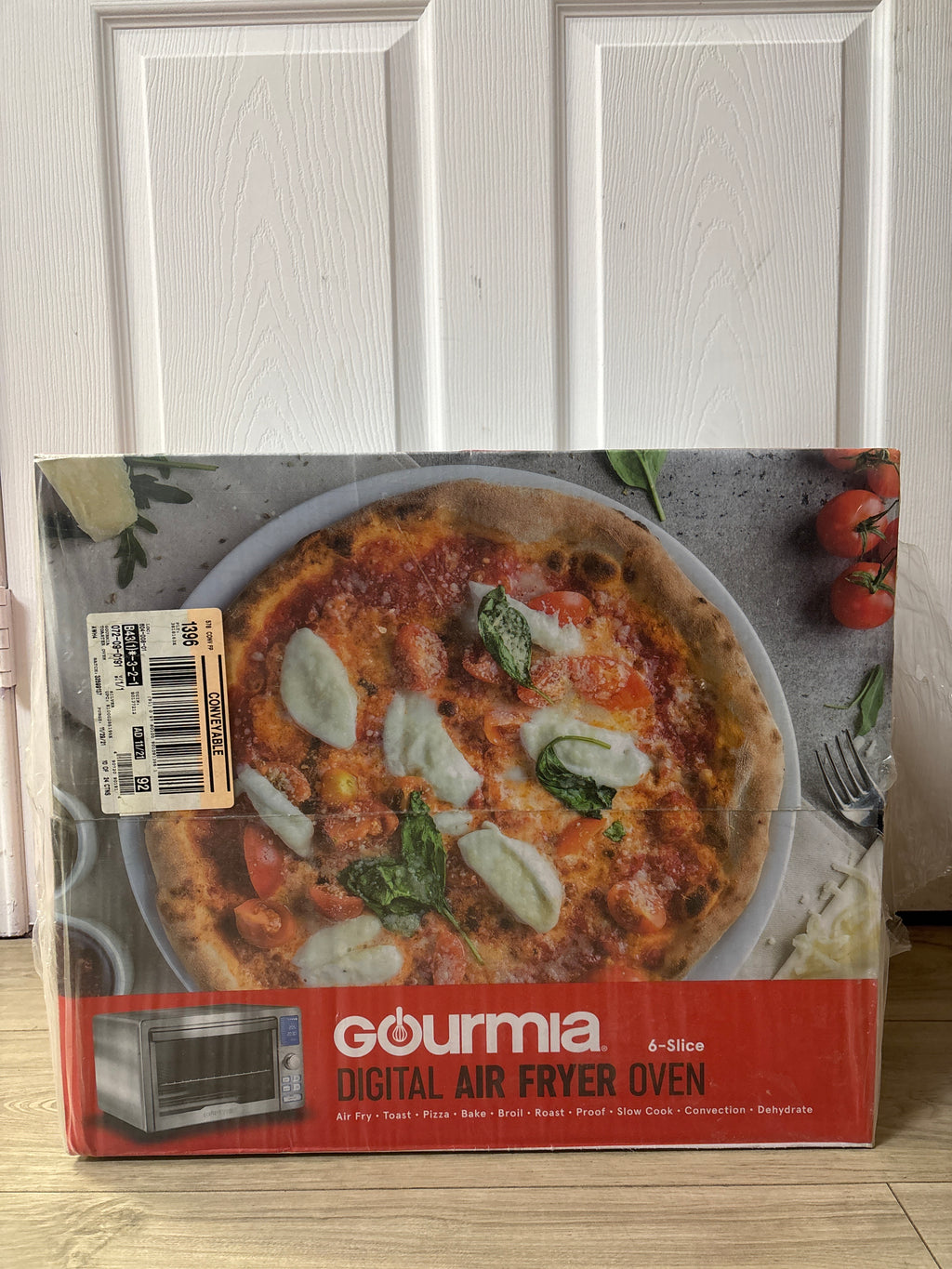 Gourmia GTF7900 Digital Air Fryer Toaster Oven 1700W 6-Slice Stainless Steel - New