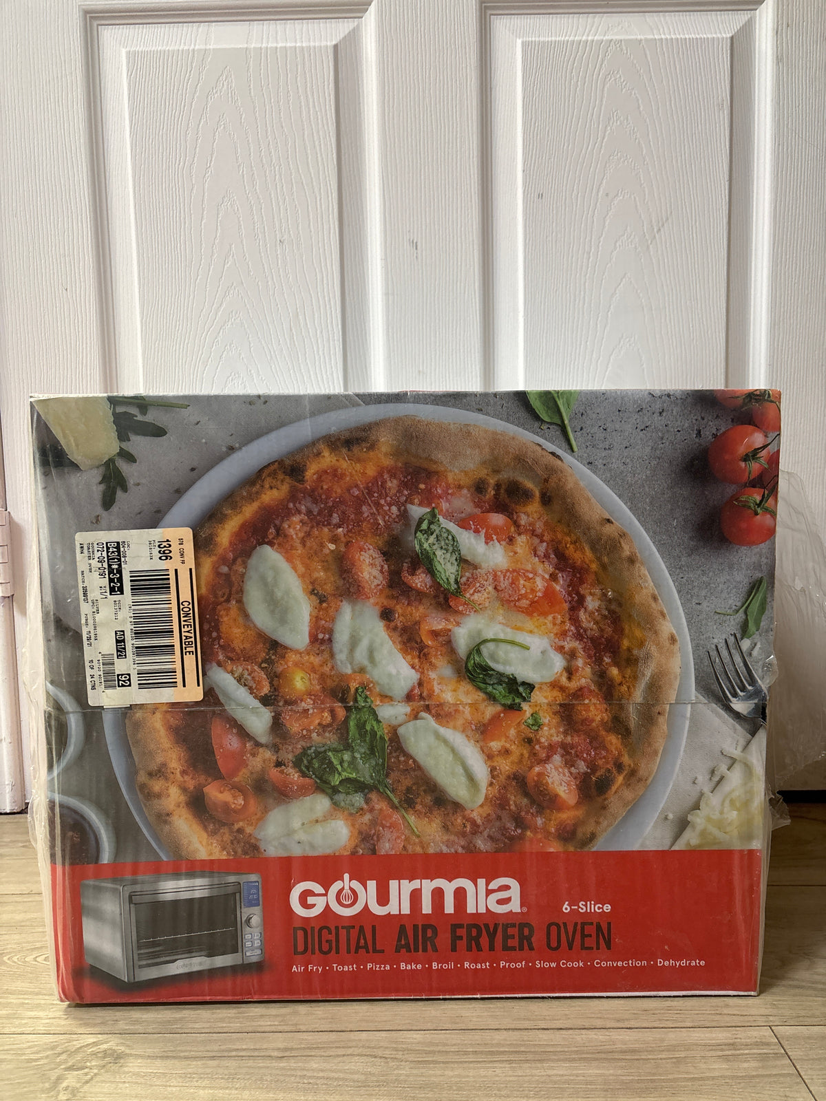 Gourmia GTF7900 Digital Air Fryer Toaster Oven 1700W 6-Slice Stainless Steel - New