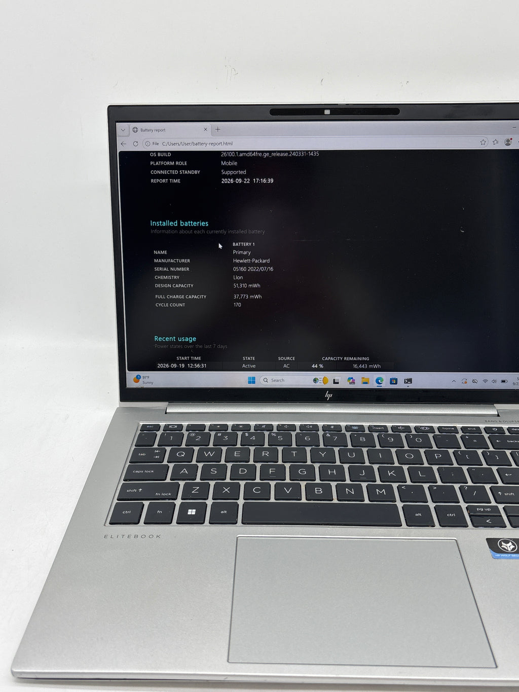 HP EliteBook 840 G9 14" Intel Core i5-1235U 16GB RAM 512GB SSD Silver - Used