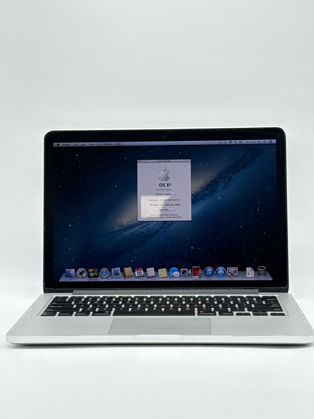 Apple MacBook Pro A1425 13 inch Intel Core i5 8 GB RAM 256 GB SSD Silver