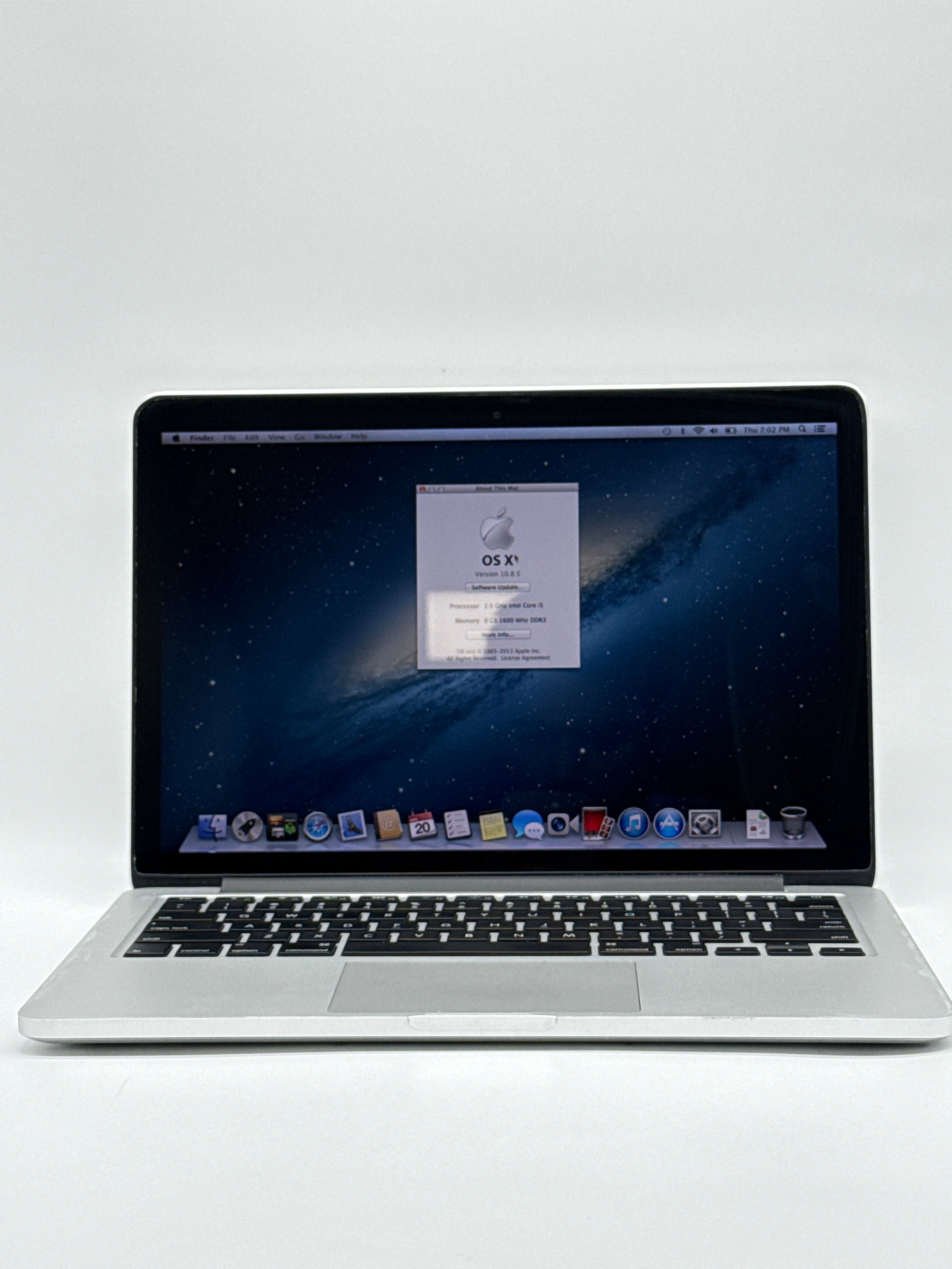 Apple MacBook Pro A1425 13 inch Intel Core i5 8 GB RAM 256 GB SSD Silver