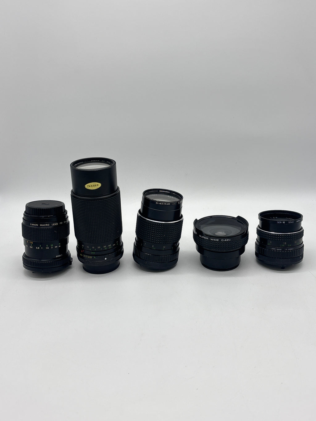 Lot of Camera Lenses Canon FD Macro Star-D Zykkor - Used