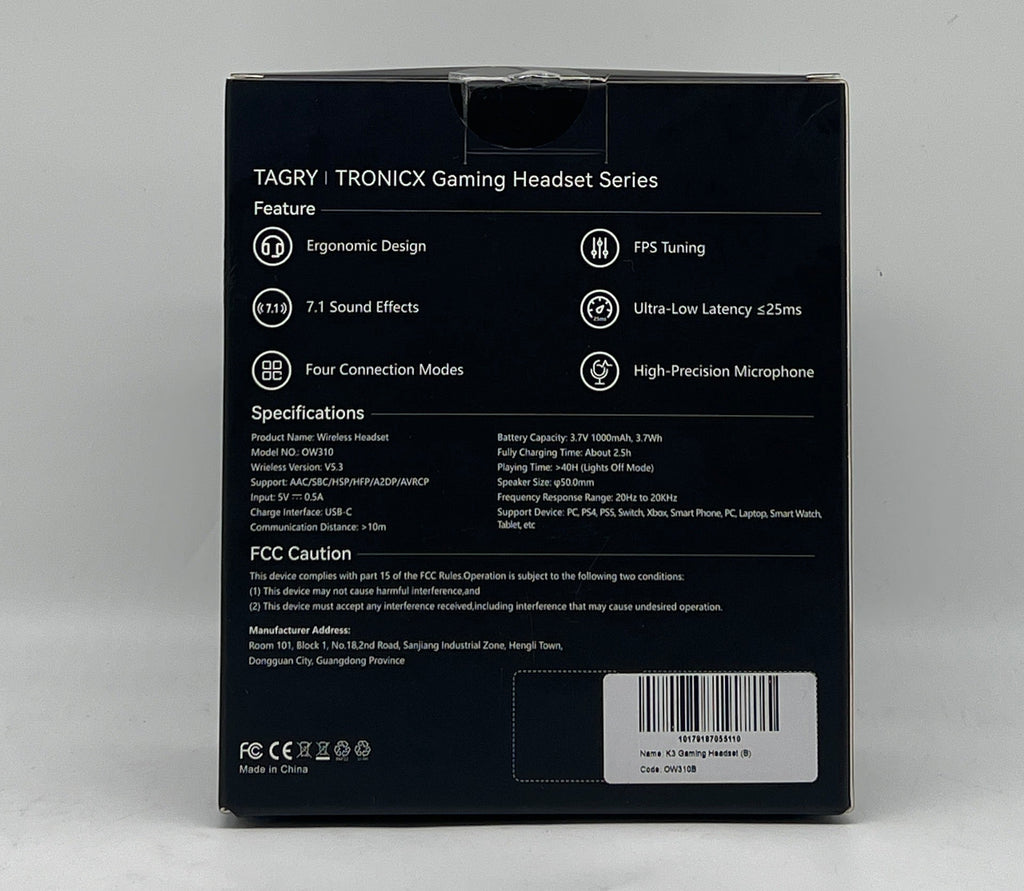 Tagry Tronicx K3 Wireless Gaming Headset - New In Box