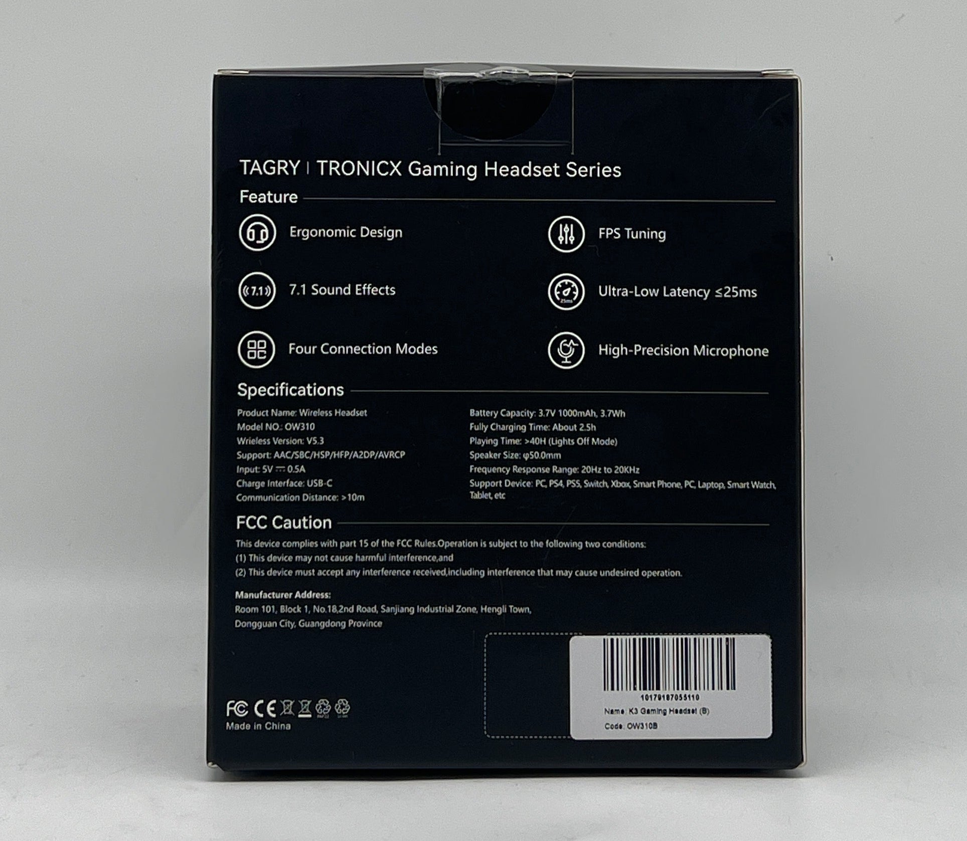 Tagry Tronicx K3 Wireless Gaming Headset - New In Box