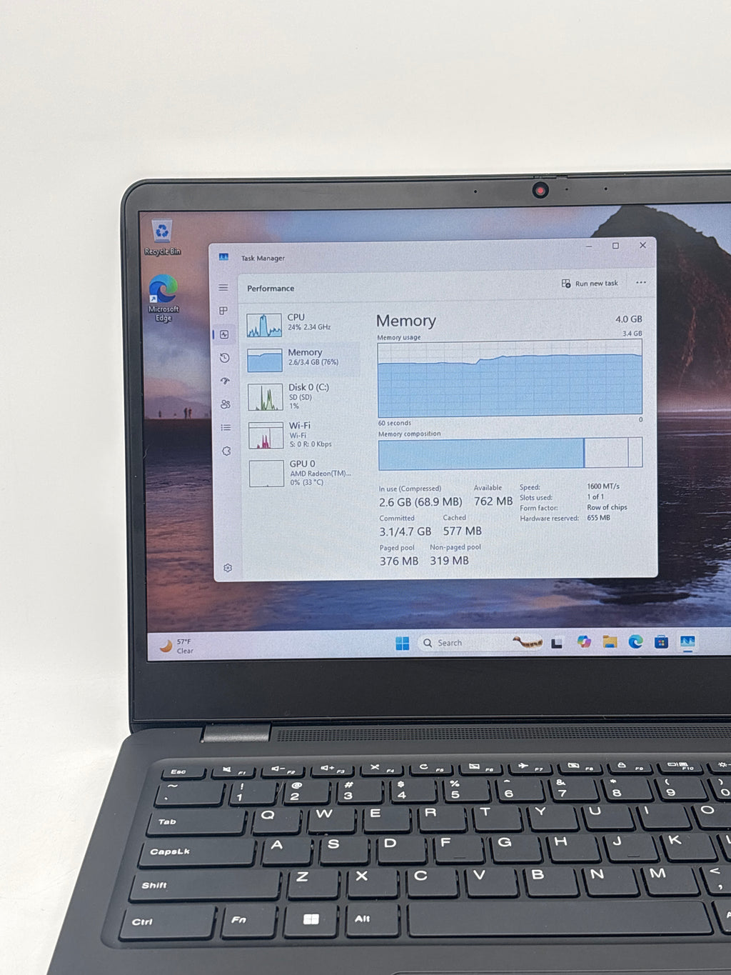 Lenovo 14w Gen 2 AMD 3015e 4GB RAM 128GB SSD